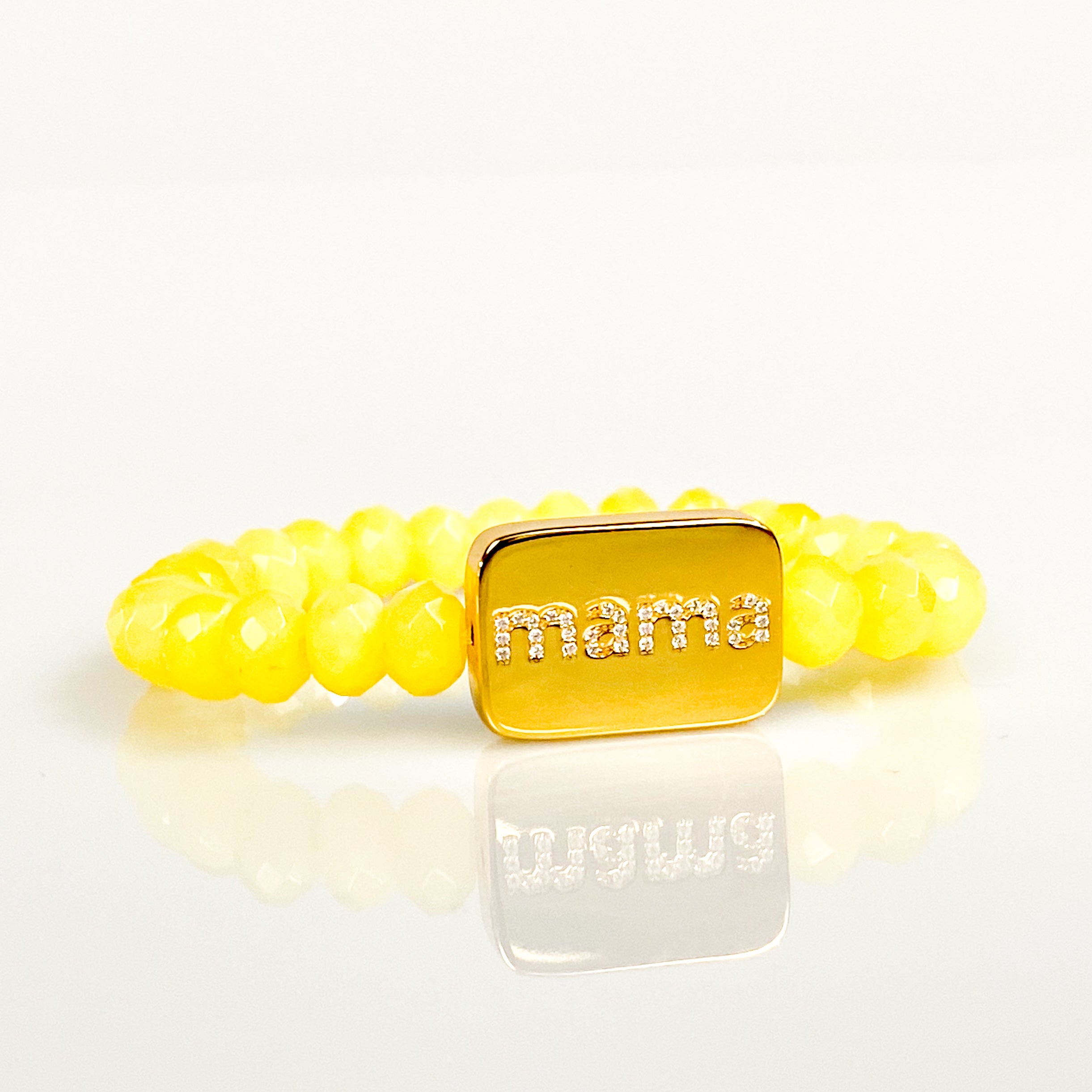 MAMA ON LEMON DROP ELASTIC BRACELET