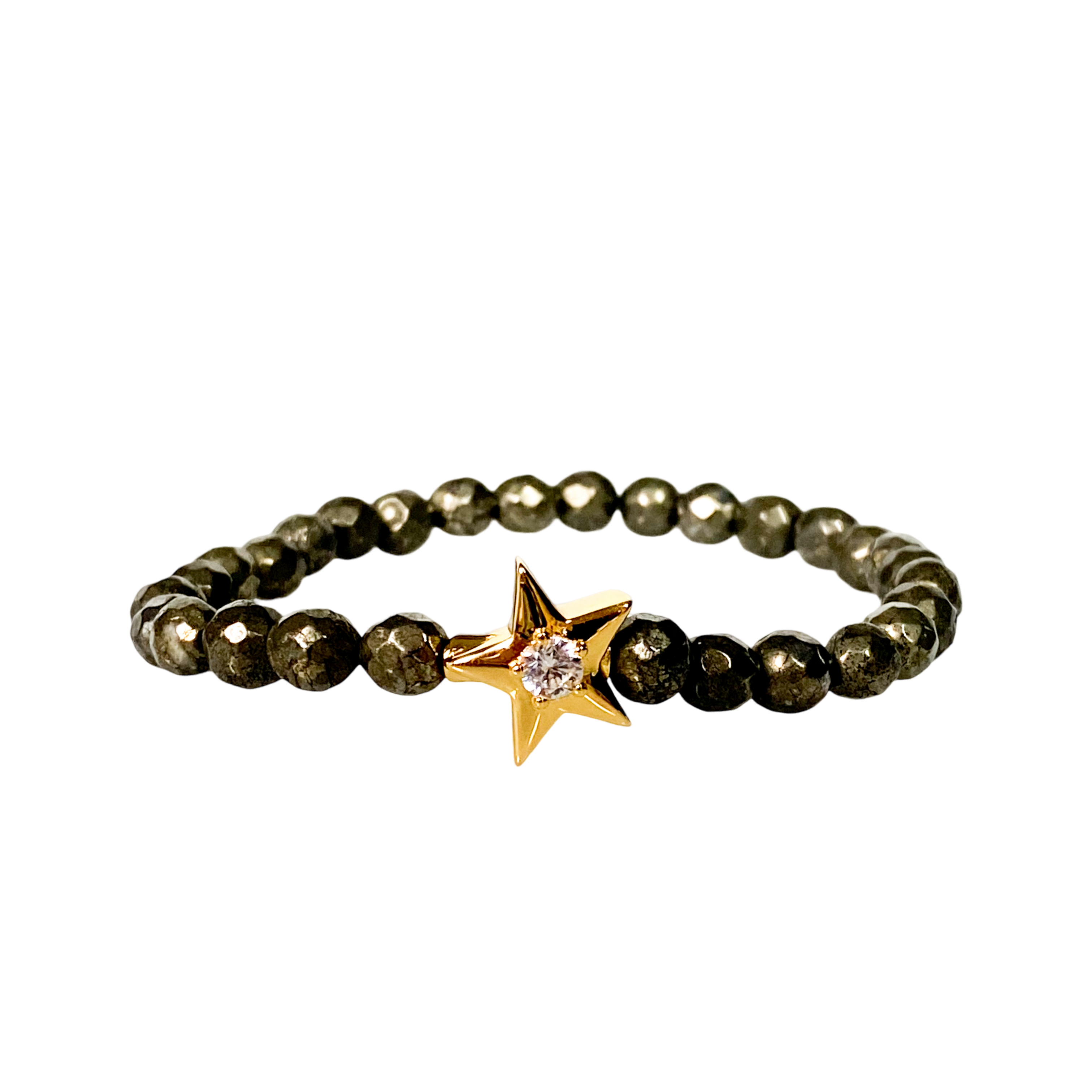 STAR ON PYRITE ELASTIC BRACELET