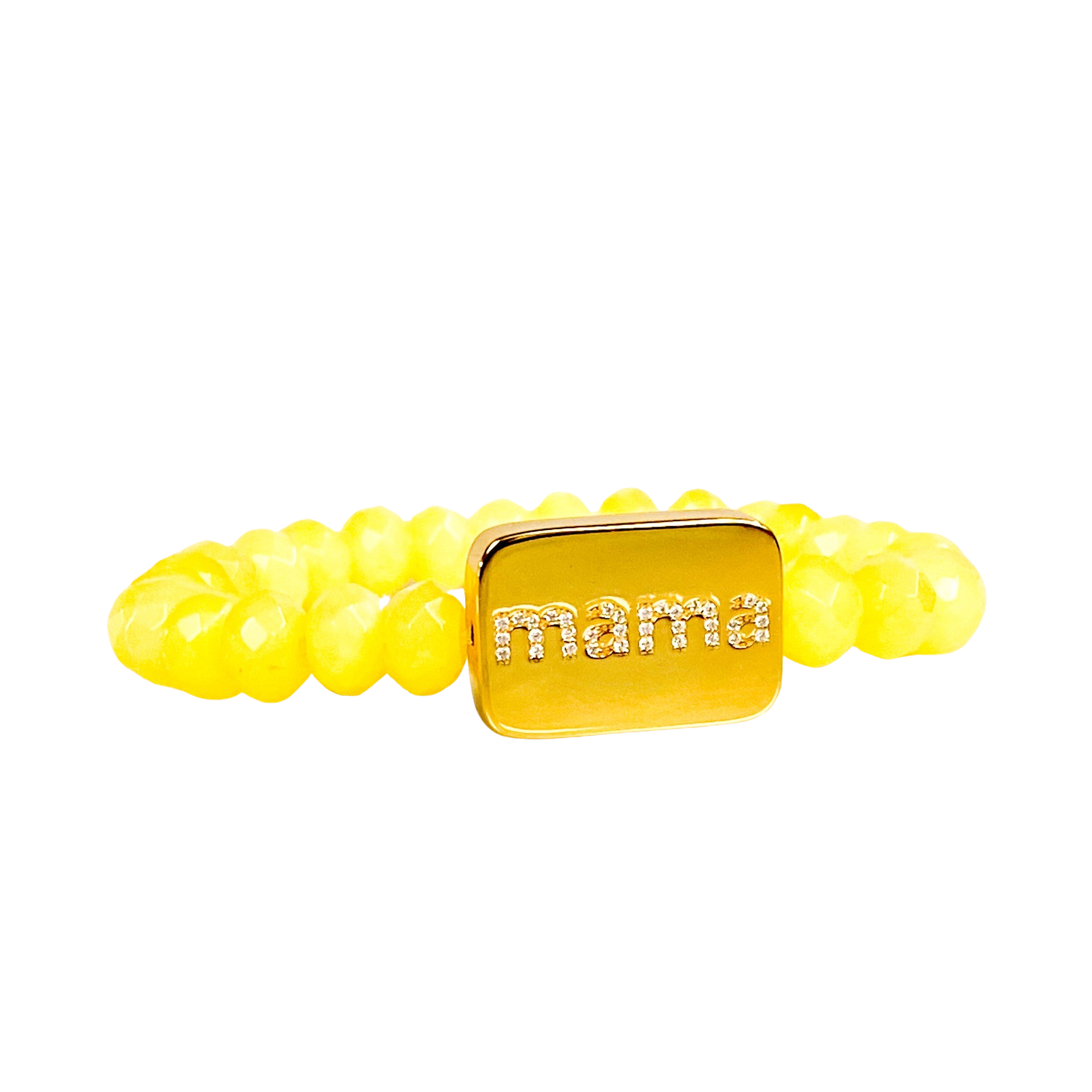 MAMA ON LEMON DROP ELASTIC BRACELET