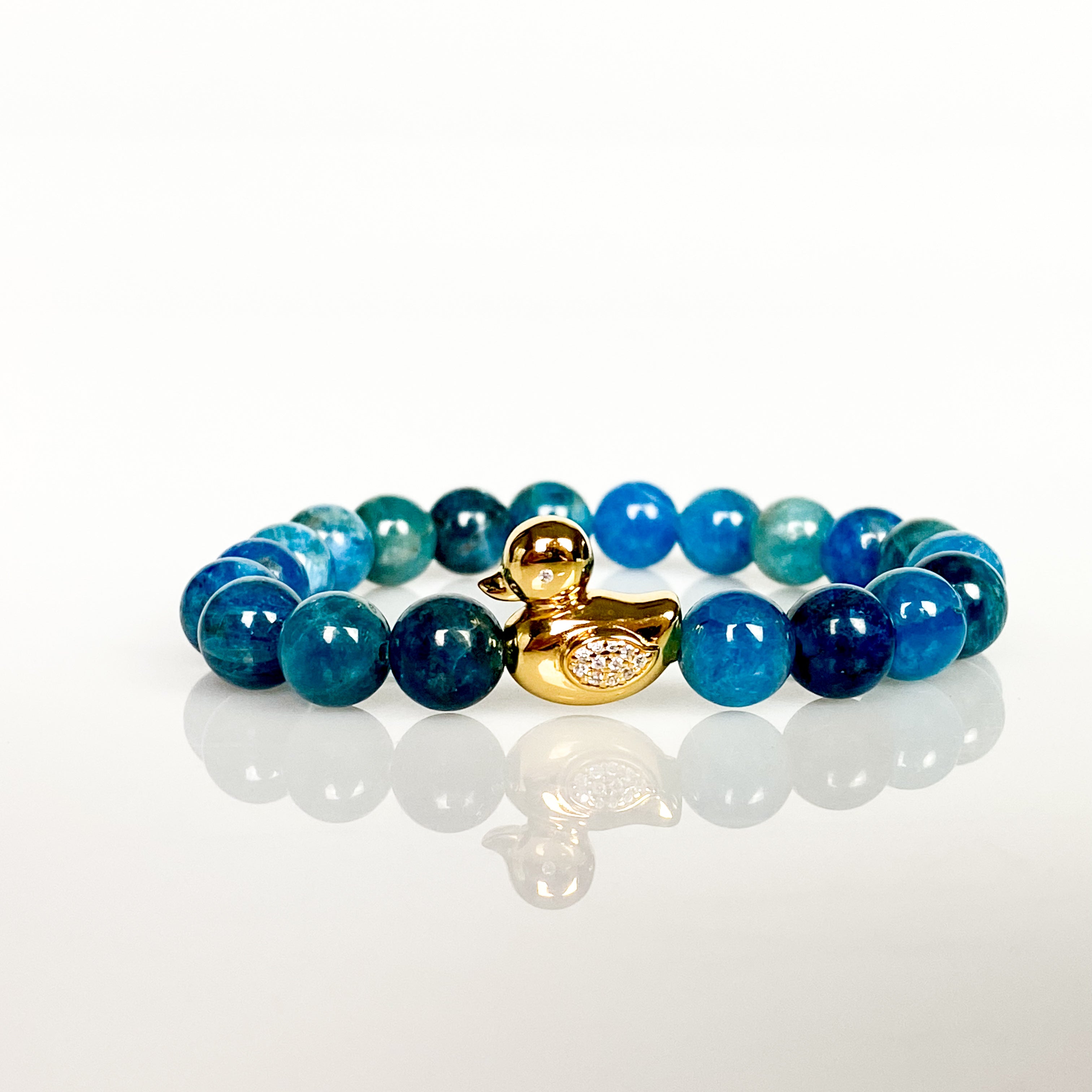 DUCK ON APATITE ELASTIC BRACELET