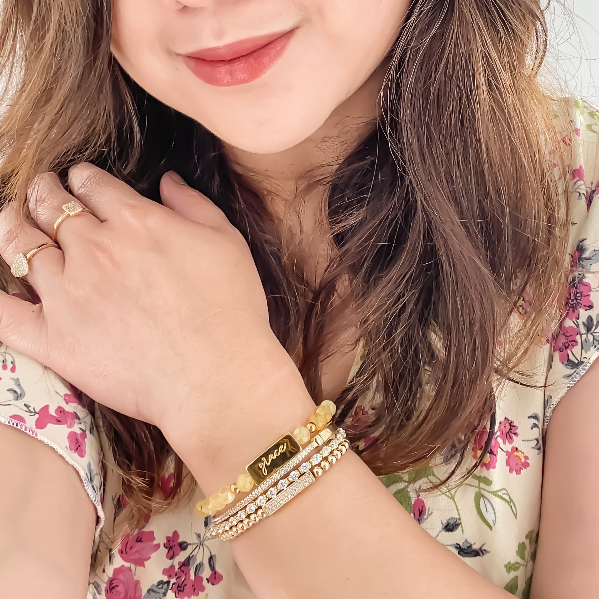 GRACE ON CITRINE ELASTIC BRACELET