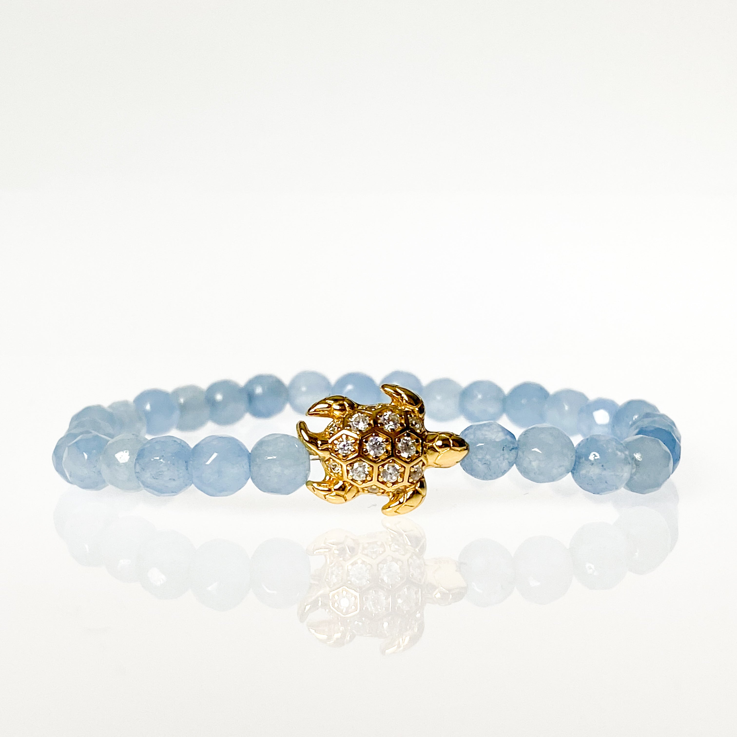 TURTLE ON COOL WATER ELASTIC BRACELET