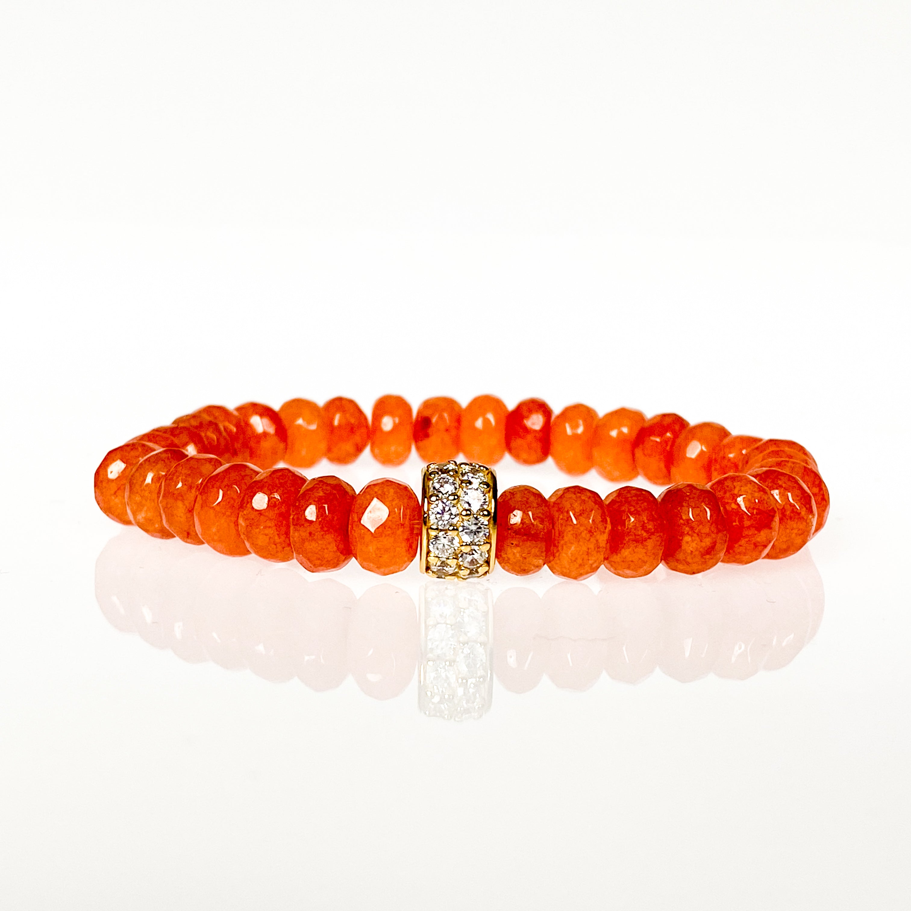 RONDELLE ON GOLDEN POPPY ELASTIC BRACELET