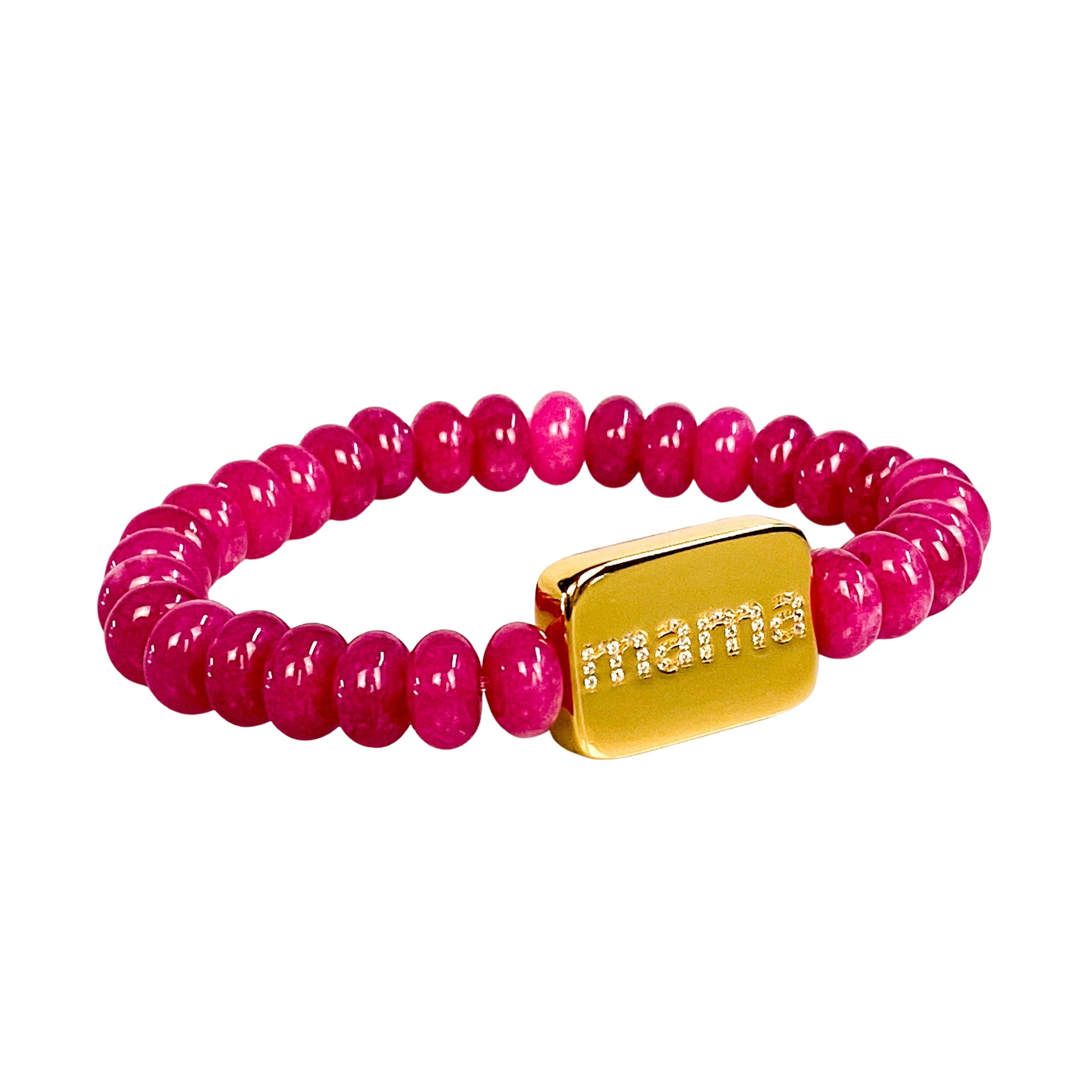 MAMA ON BEETROOT ELASTIC BRACELET