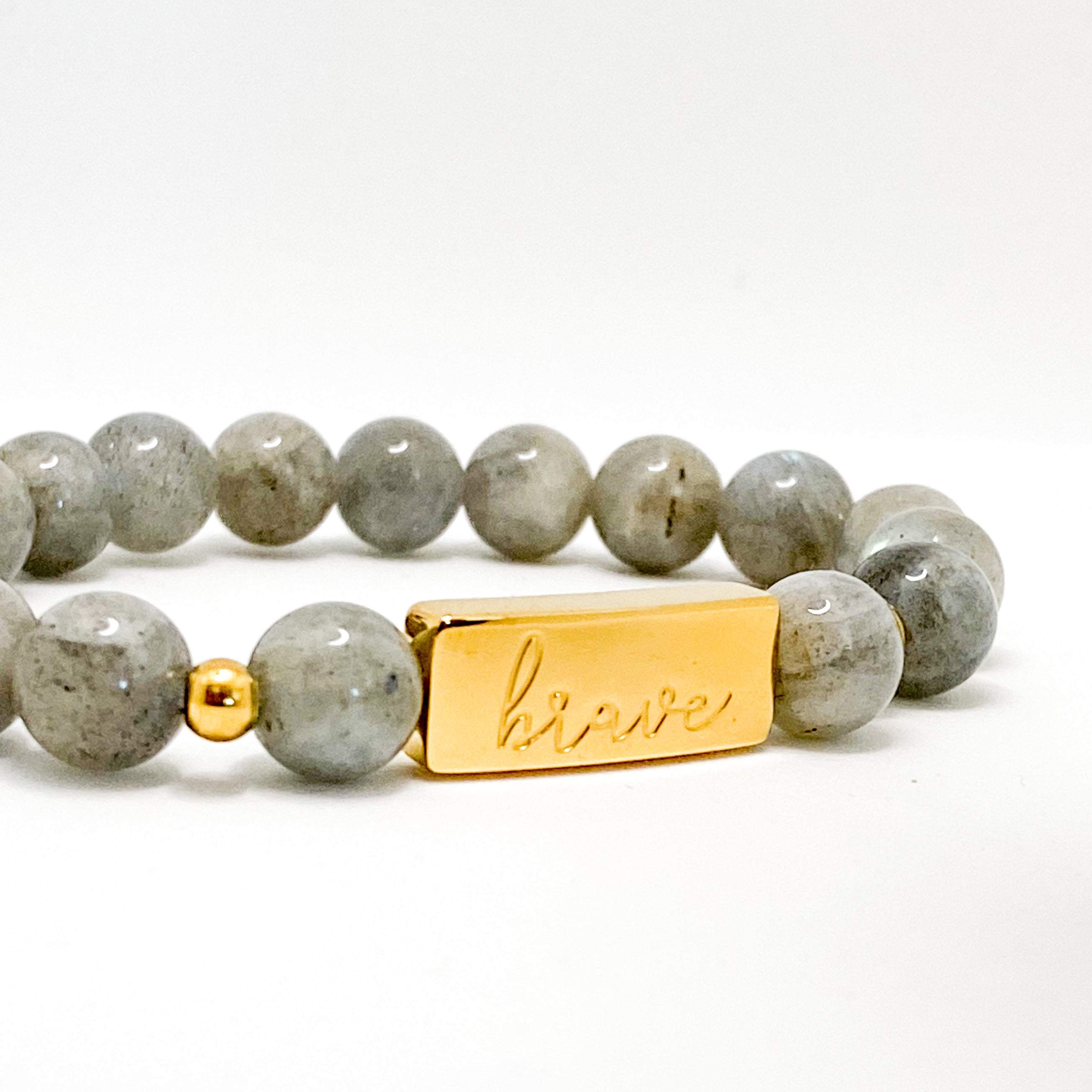 BRAVE ON LABRADORITE ELASTIC BRACELET