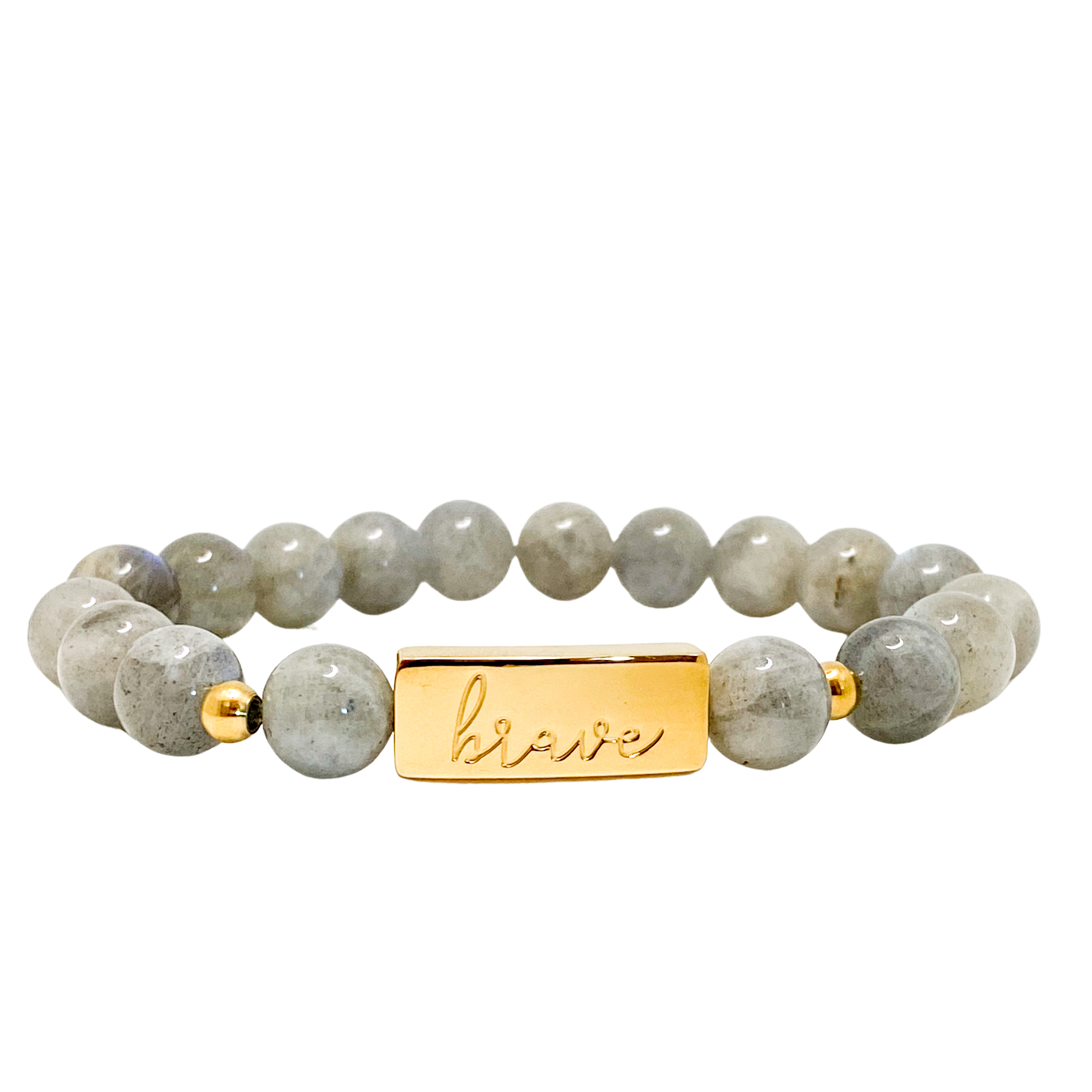 BRAVE ON LABRADORITE ELASTIC BRACELET