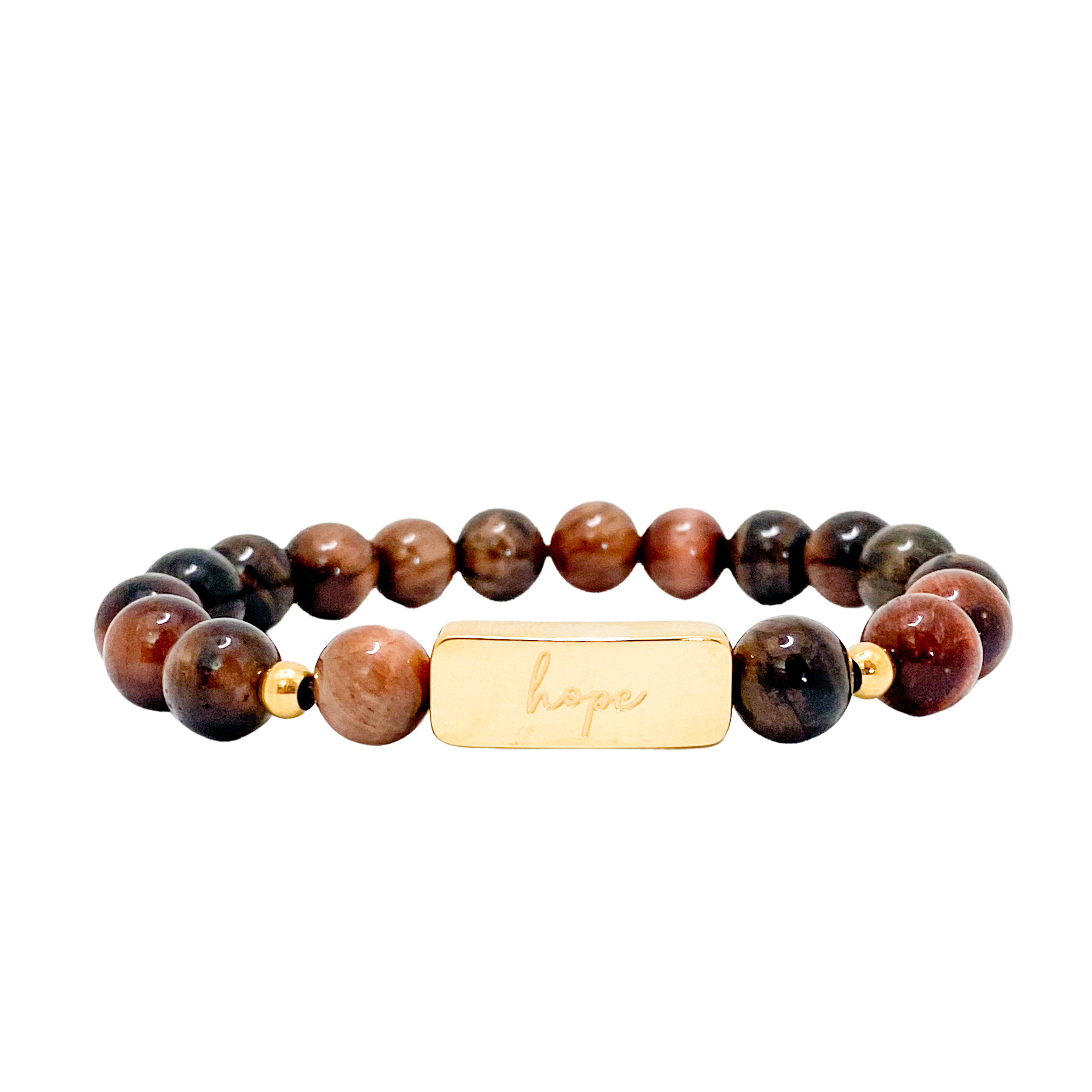 HOPE ON TIGER EYE ELASTIC BRACELET