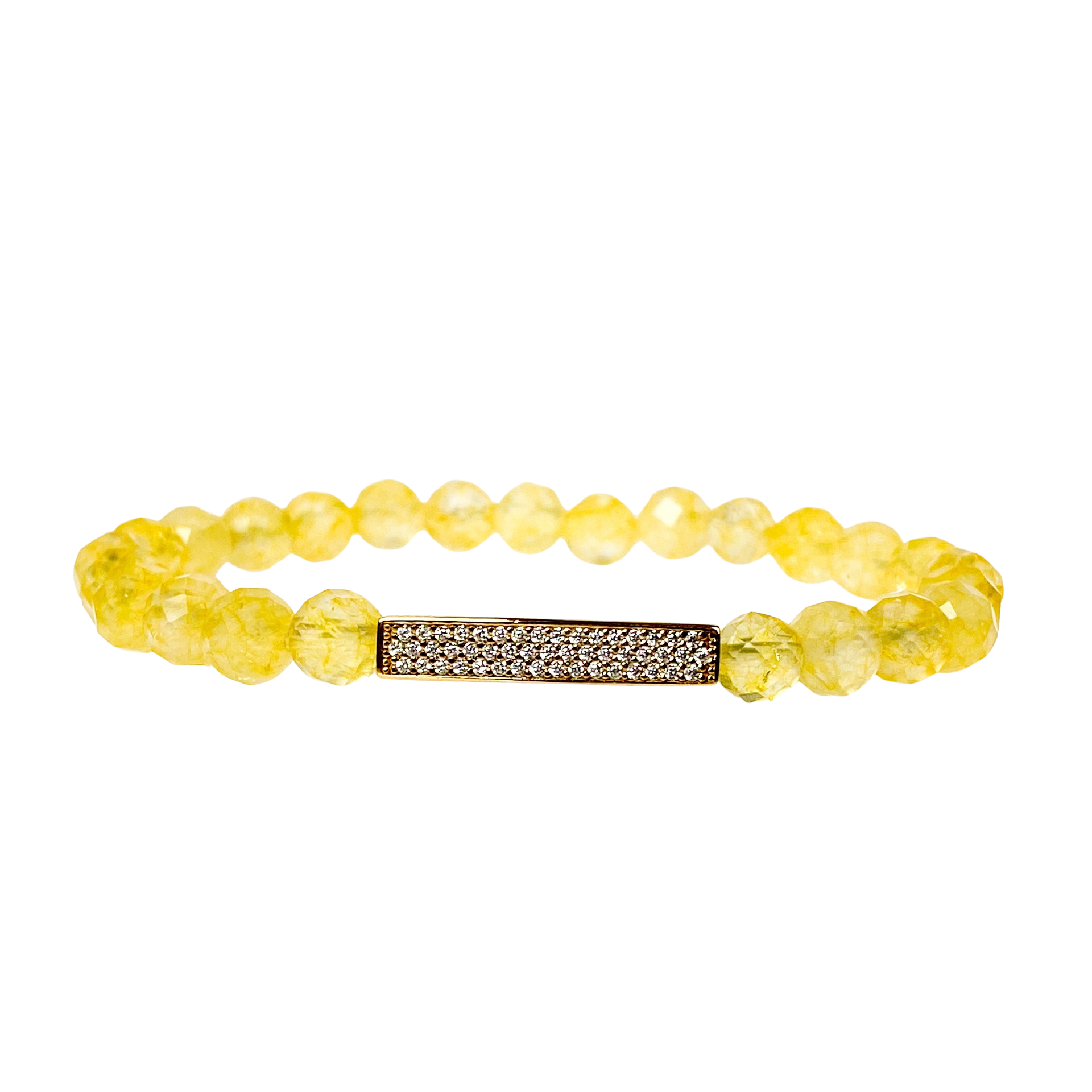 MINI CRYSTAL BAR ON CITRINE ELASTIC BRACELET