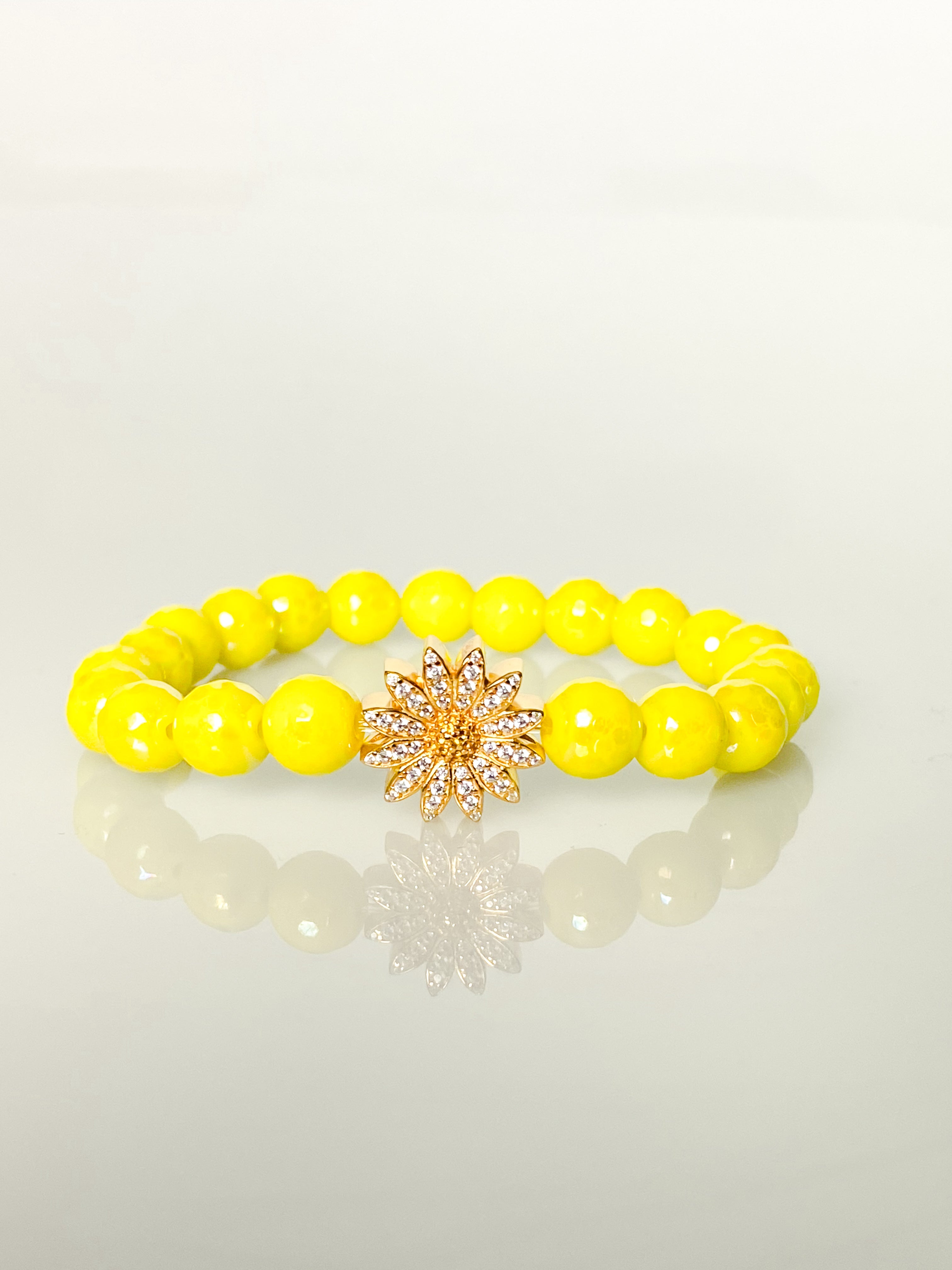 DAISY ON LEMON MARGARITA ELASTIC BRACELET
