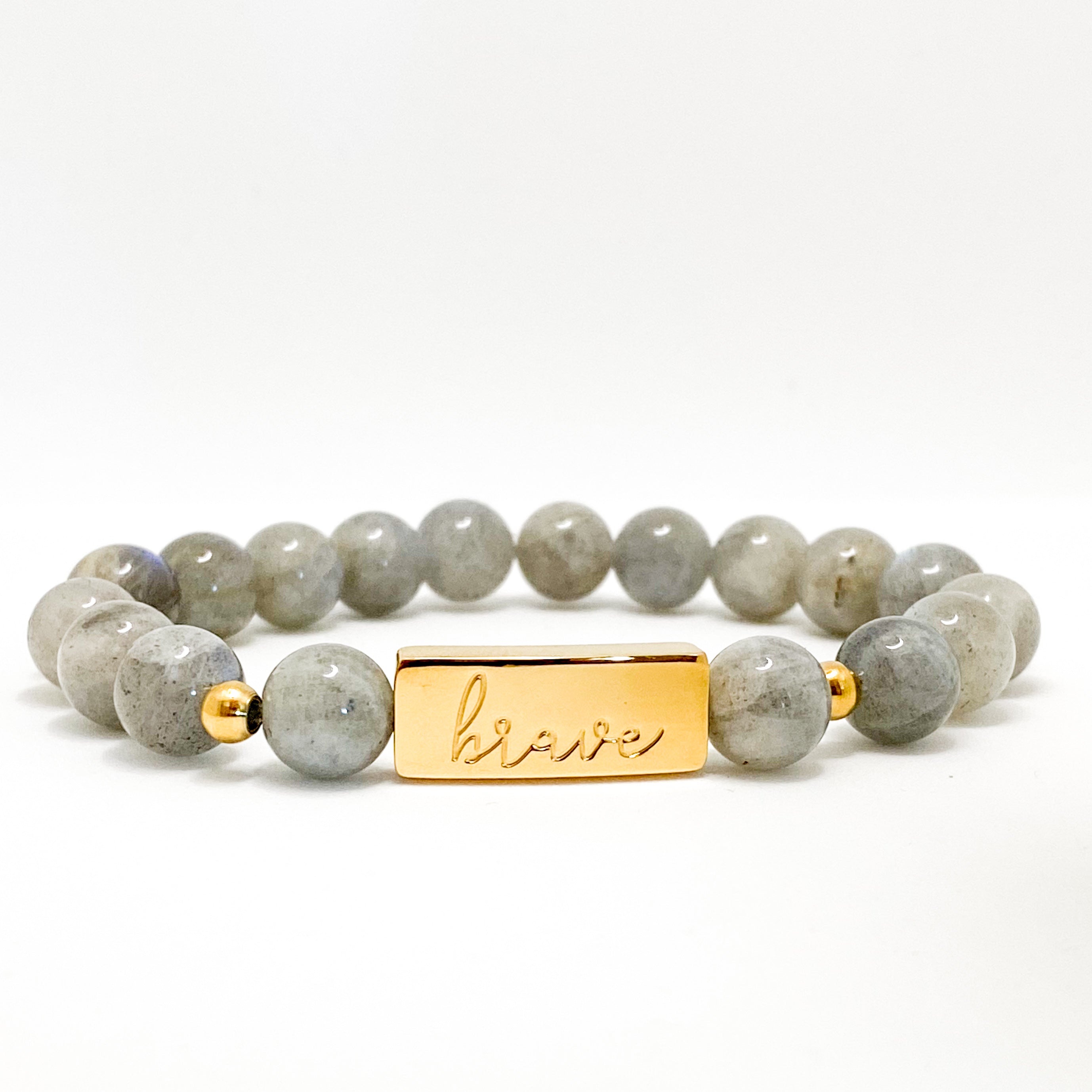 BRAVE ON LABRADORITE ELASTIC BRACELET