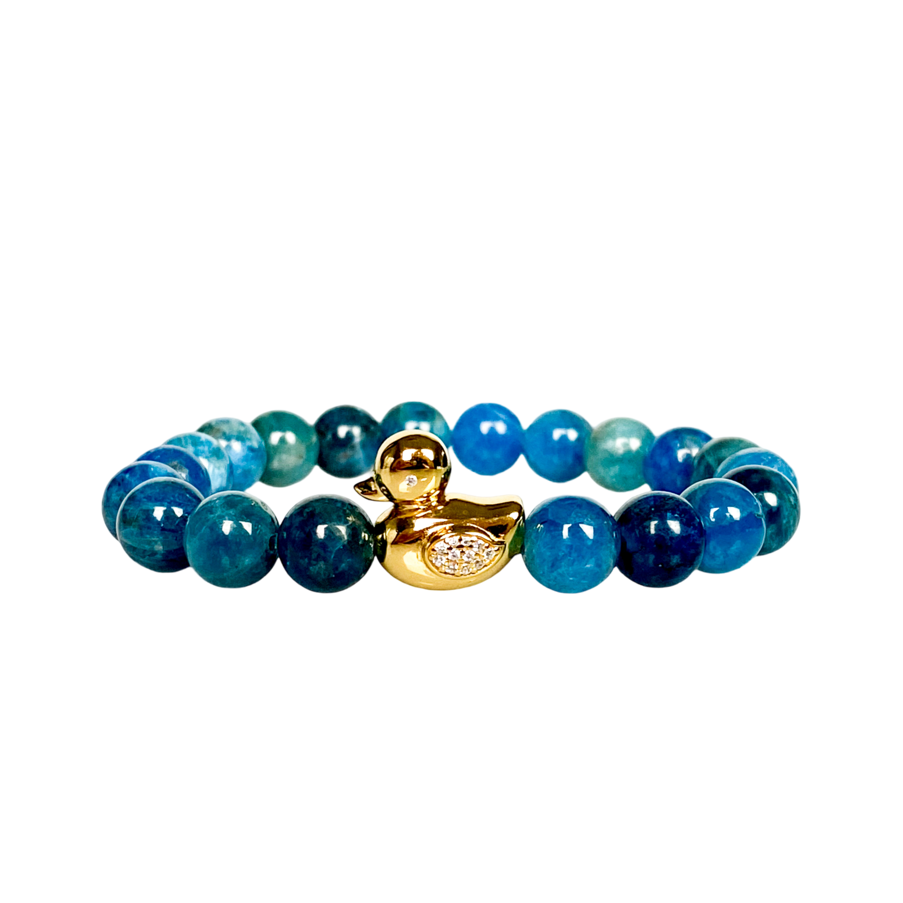DUCK ON APATITE ELASTIC BRACELET