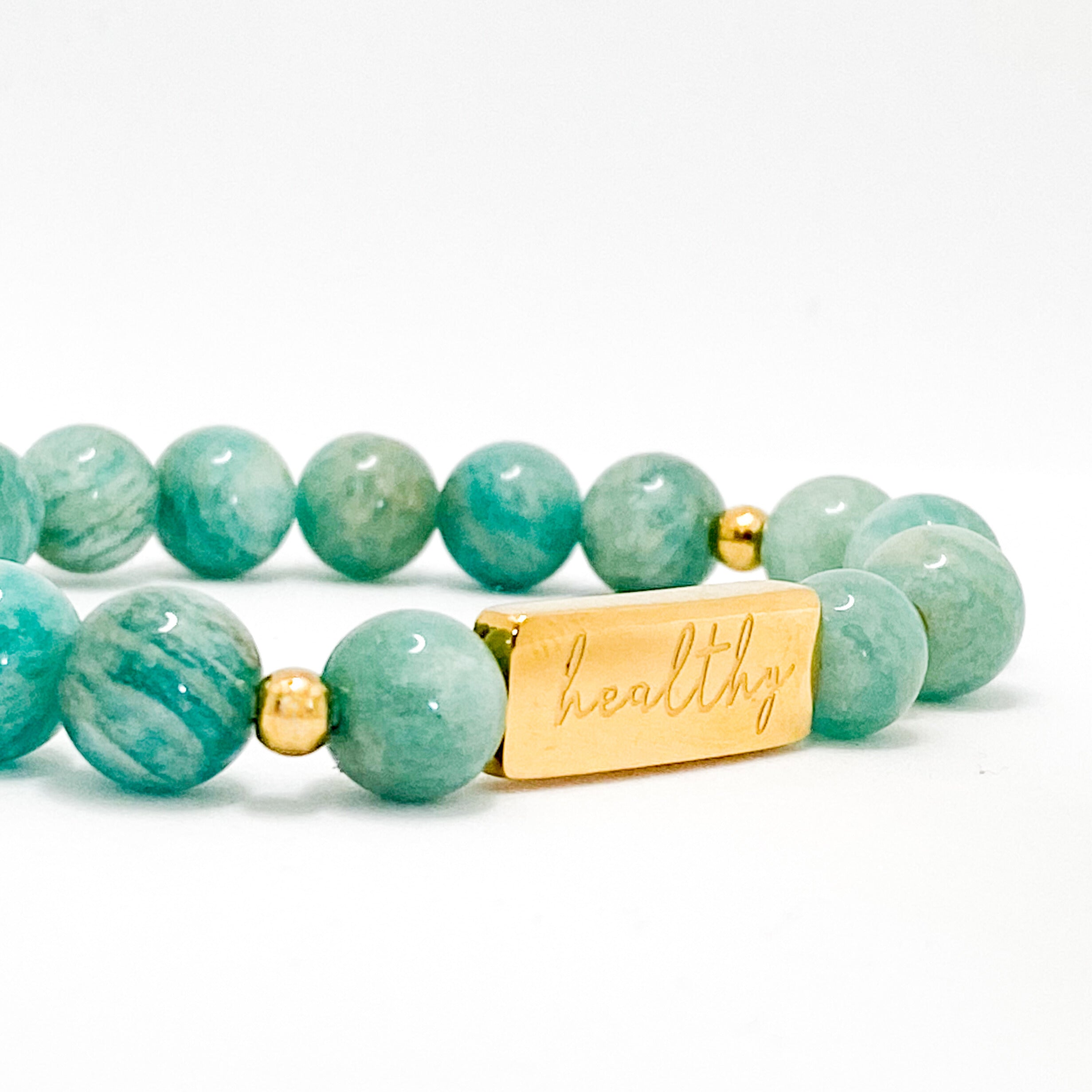 HEALTHY ON AMAZONITE ELASTIC BRACELET