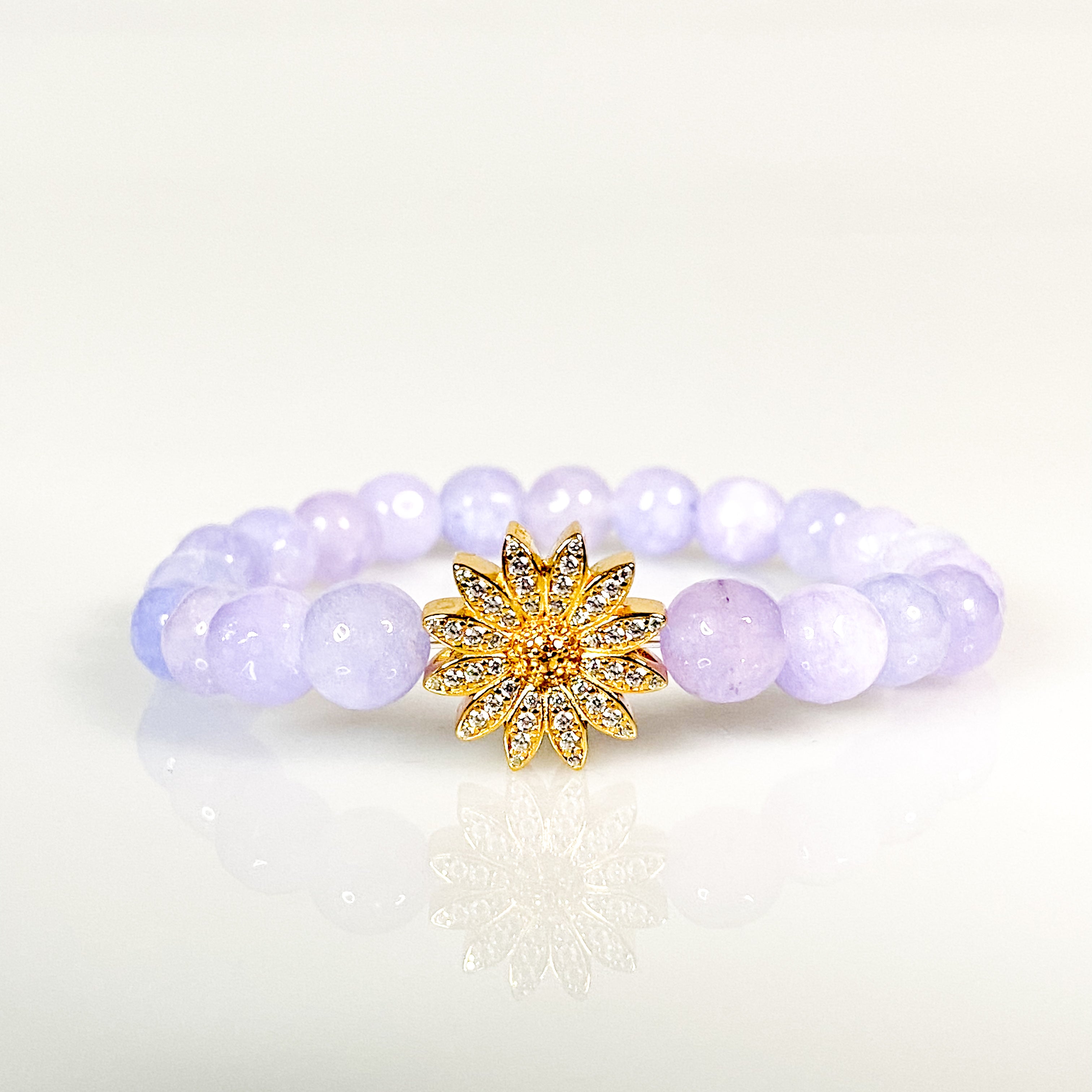 DAISY ON PURPLE ROSE ELASTIC BRACELET