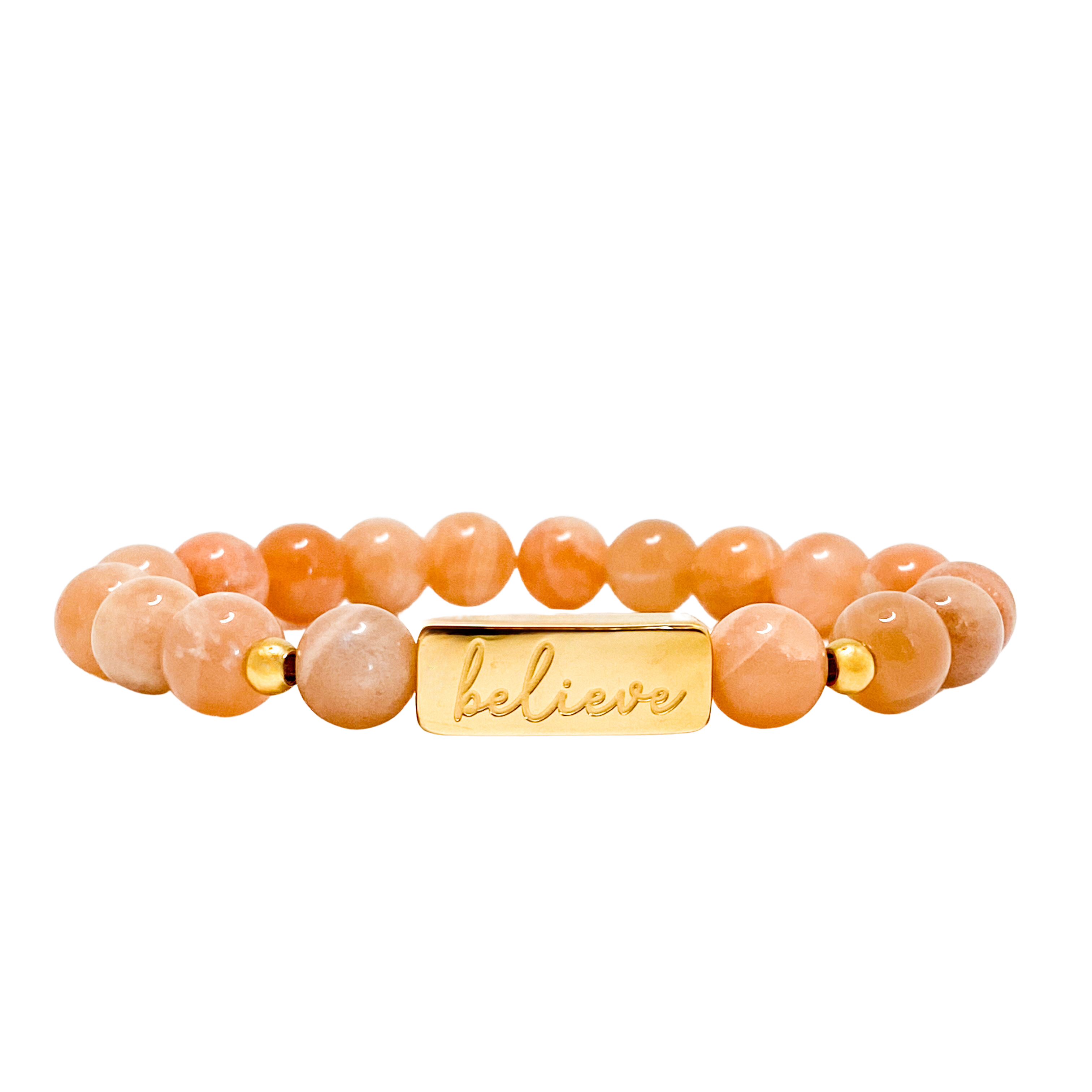 BELIEVE ON SUNSTONE ELASTIC BRACELET