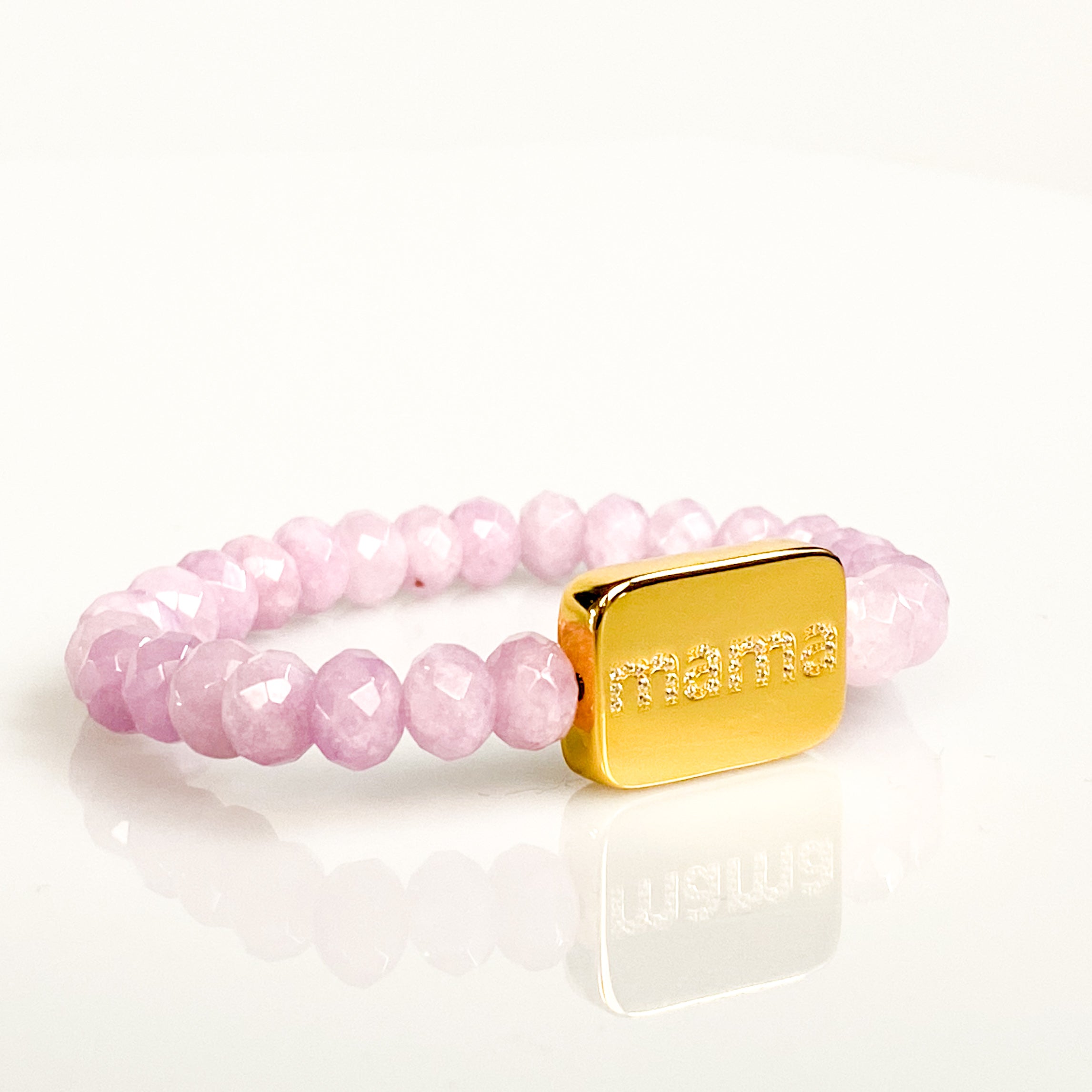 MAMA ON MAUVE MIST ELASTIC BRACELET