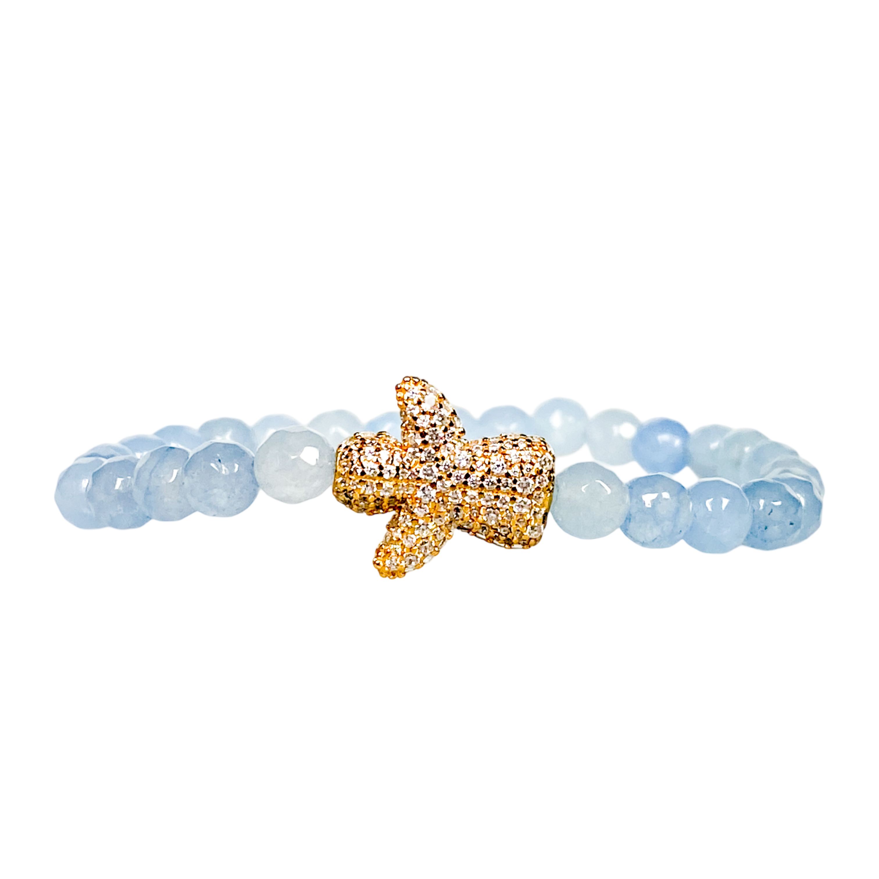 ANGEL ON COOL WATER JADE ELASTIC BRACELET