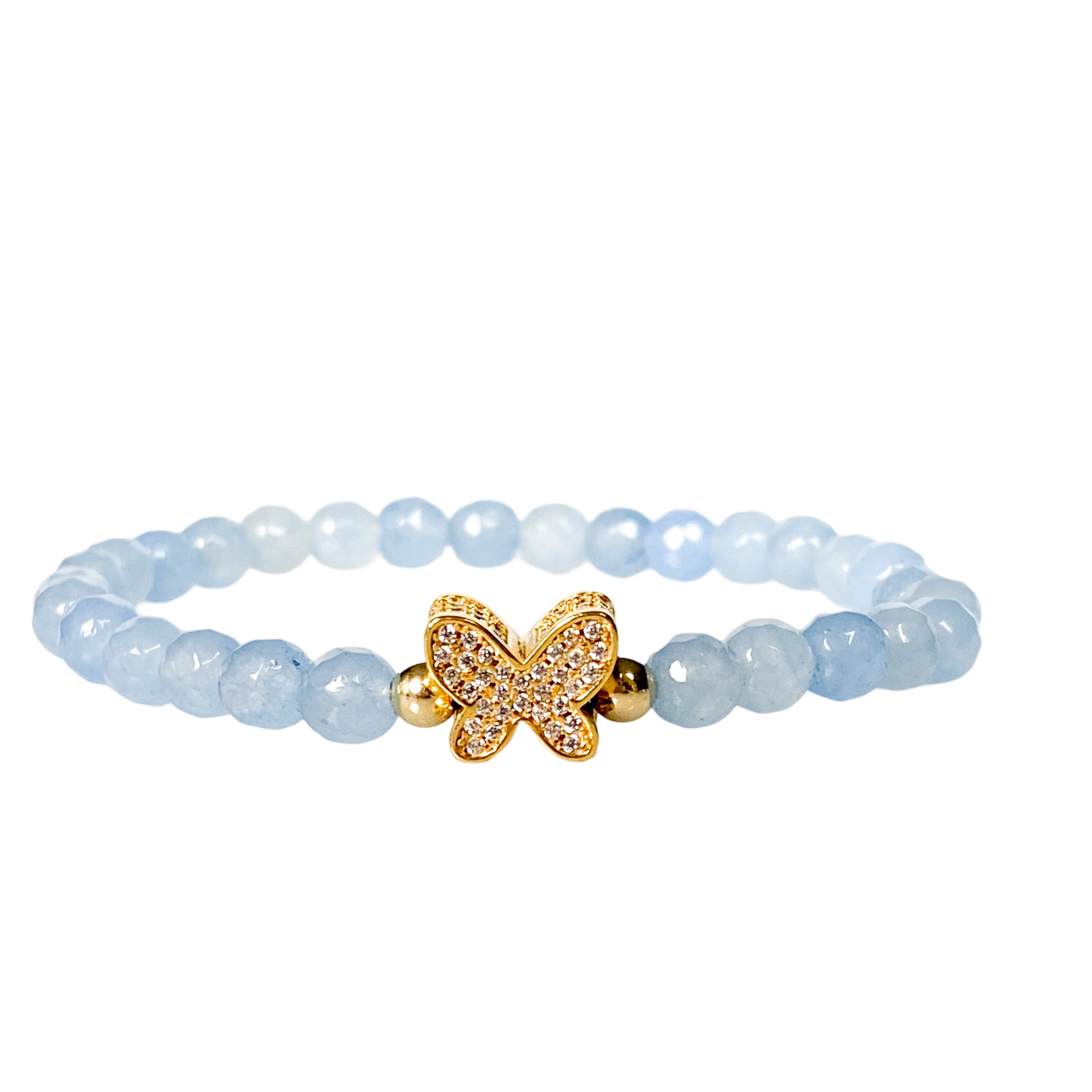 BUTTERFLY ON COOL WATER ELASTIC BRACELET