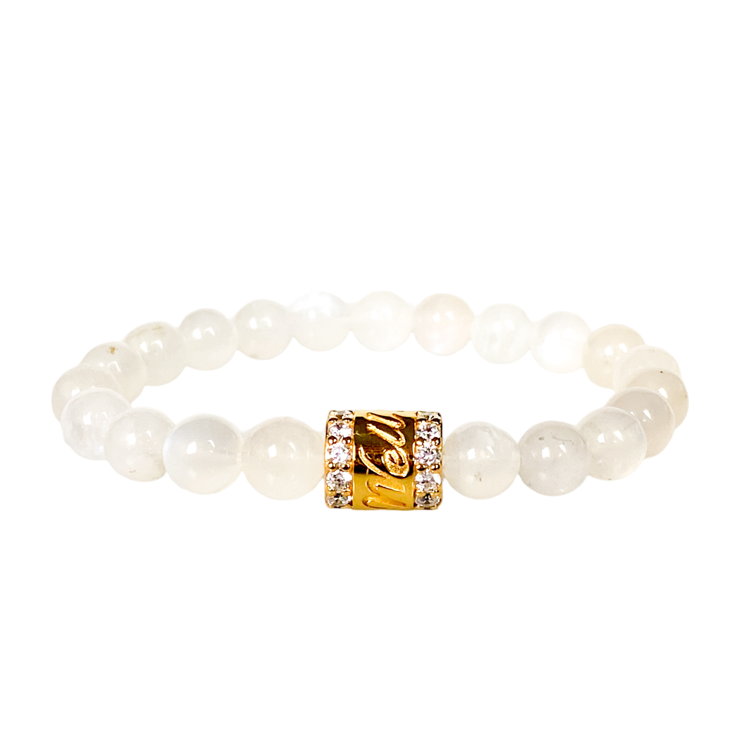 ALL IS WELL ON MOONSTONE ELASTIC BRACELET