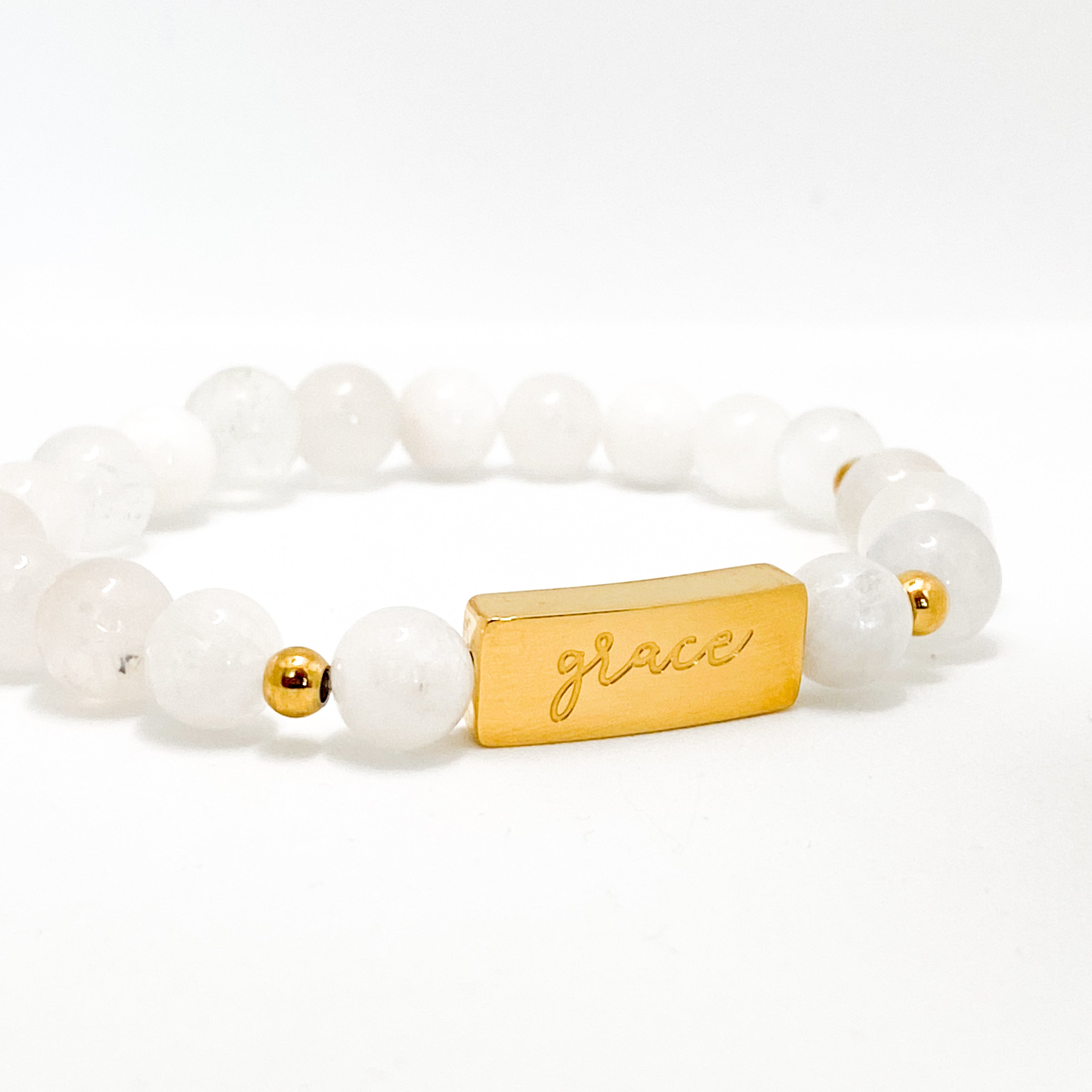 GRACE ON MOONSTONE ELASTIC BRACELET
