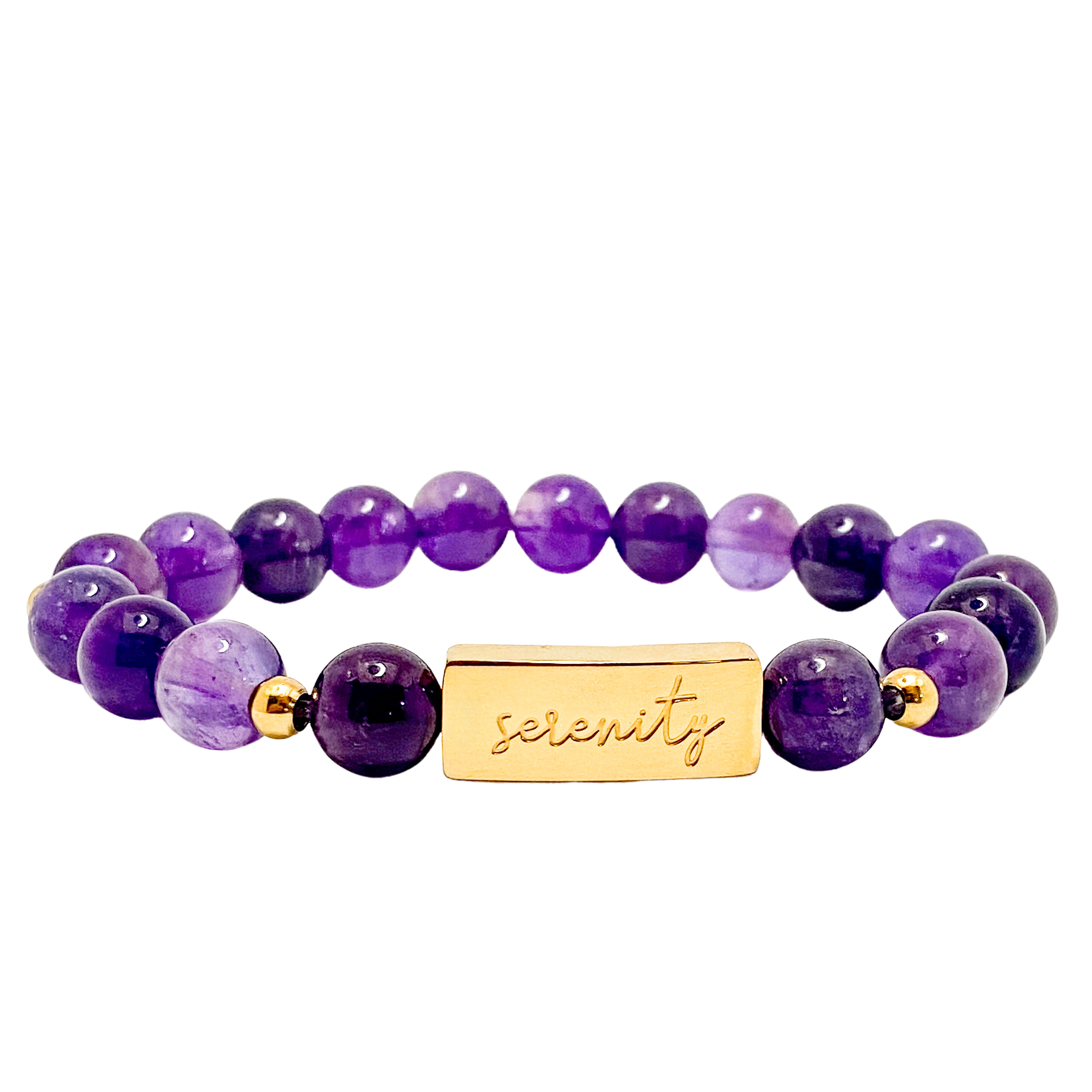SERENITY ON AMETHYST ELASTIC BRACELET