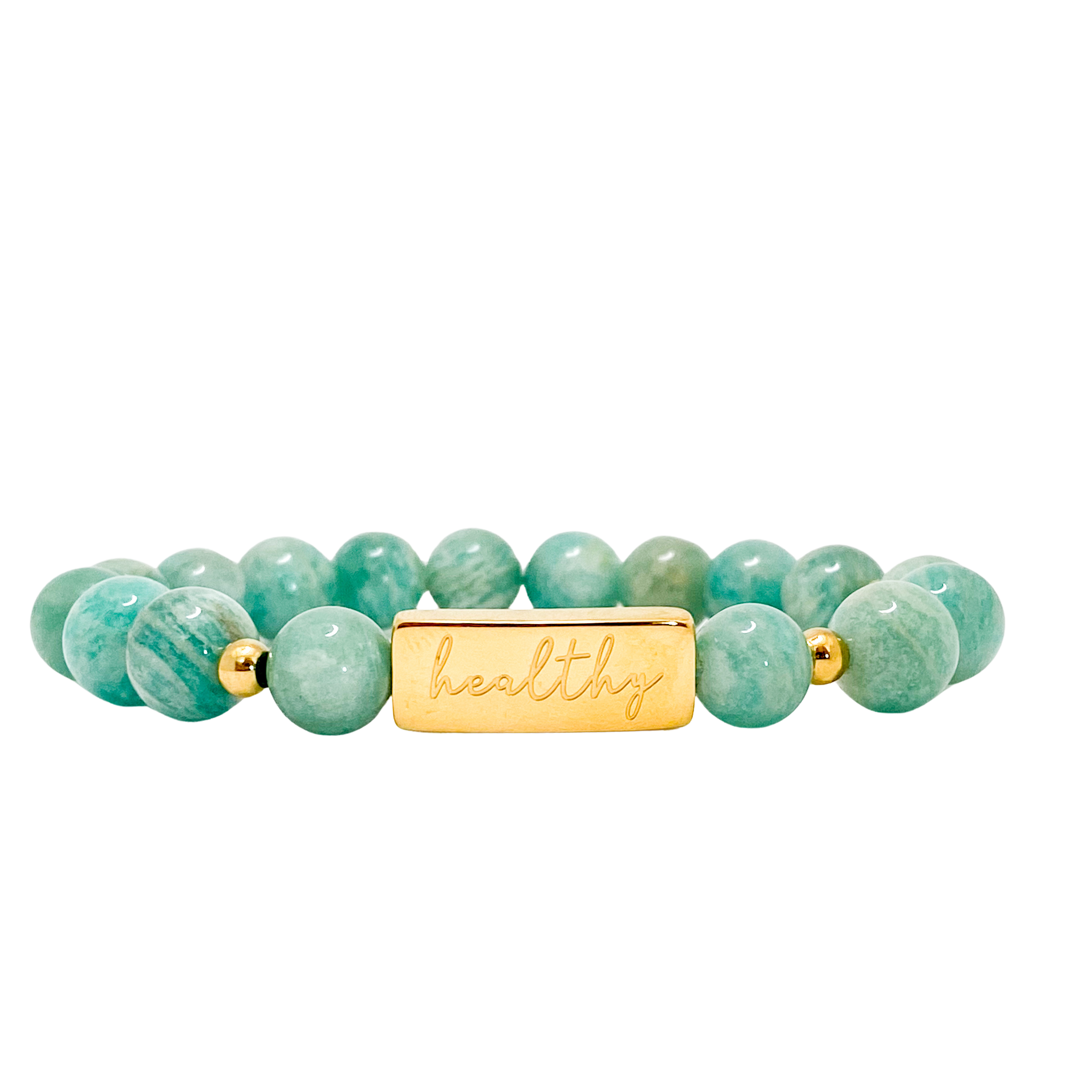 HEALTHY ON AMAZONITE ELASTIC BRACELET
