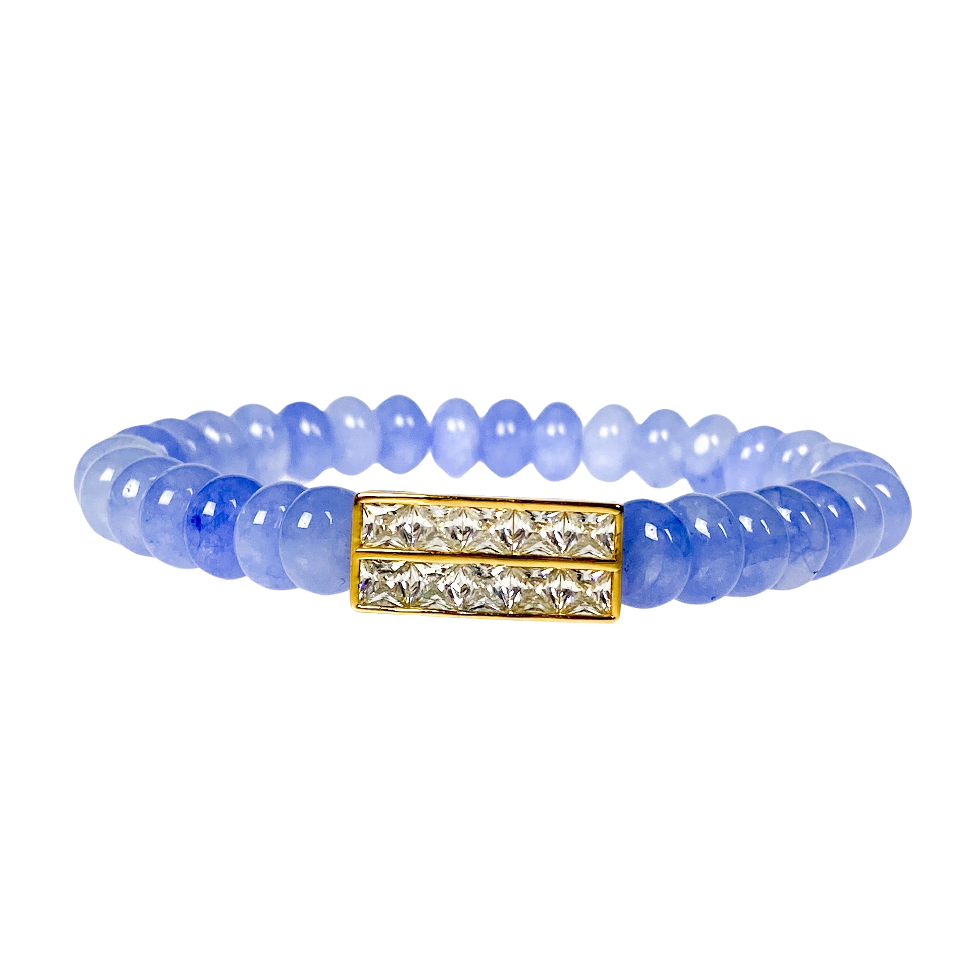 PRINCESS BAR ON PERIWINKLE ELASTIC BRACELET