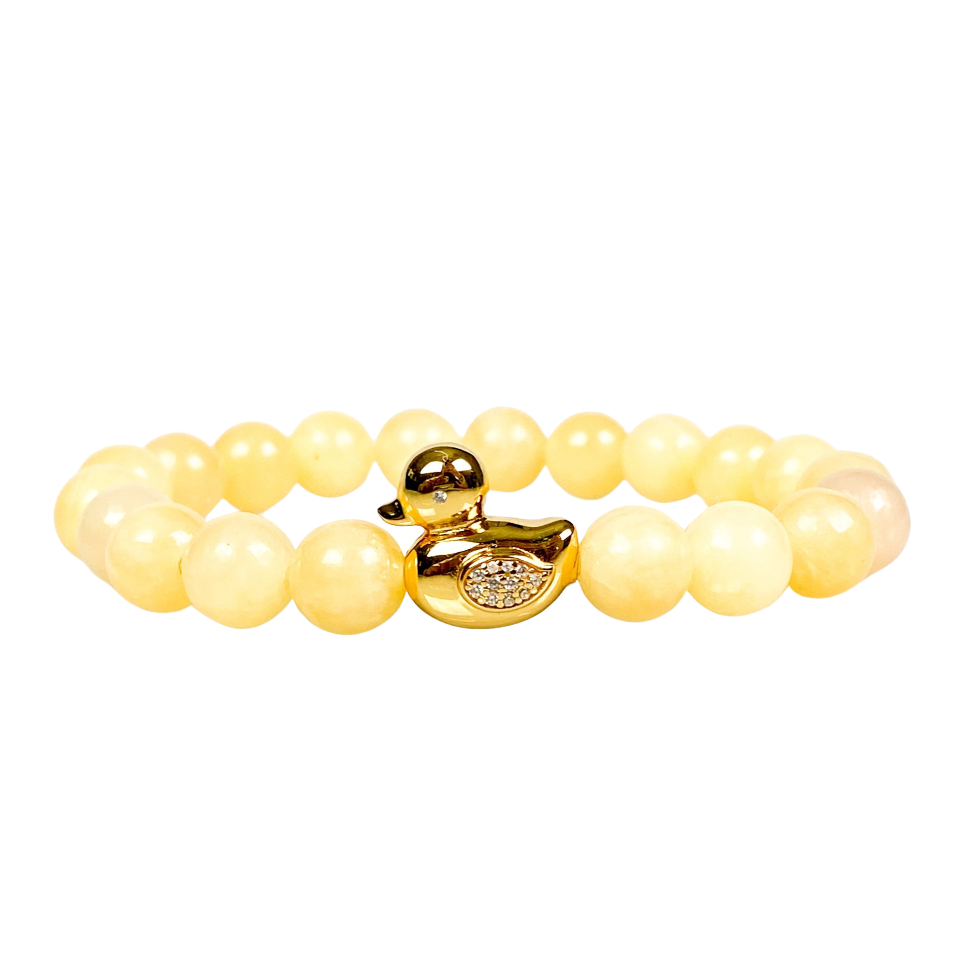 DUCK ON HONEY ONYX ELASTIC BRACELET