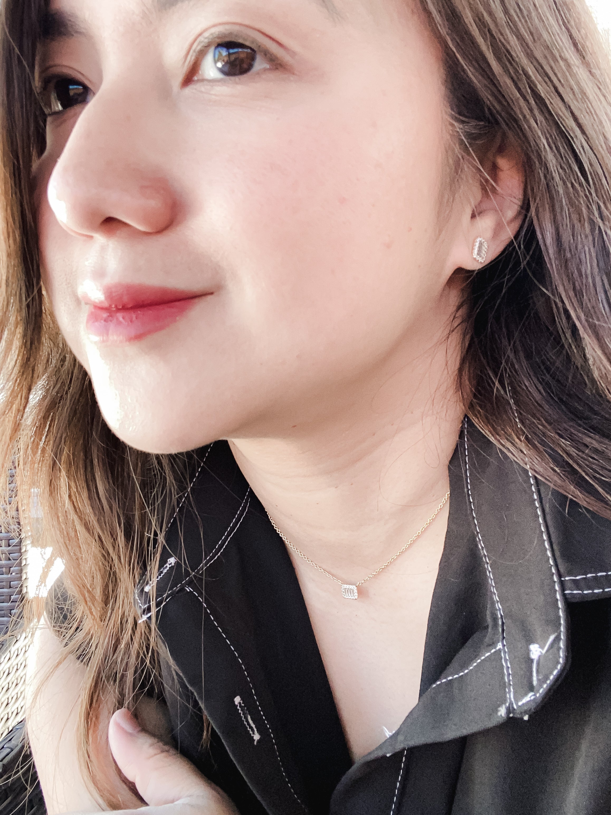 Baguette Rectangular Studs