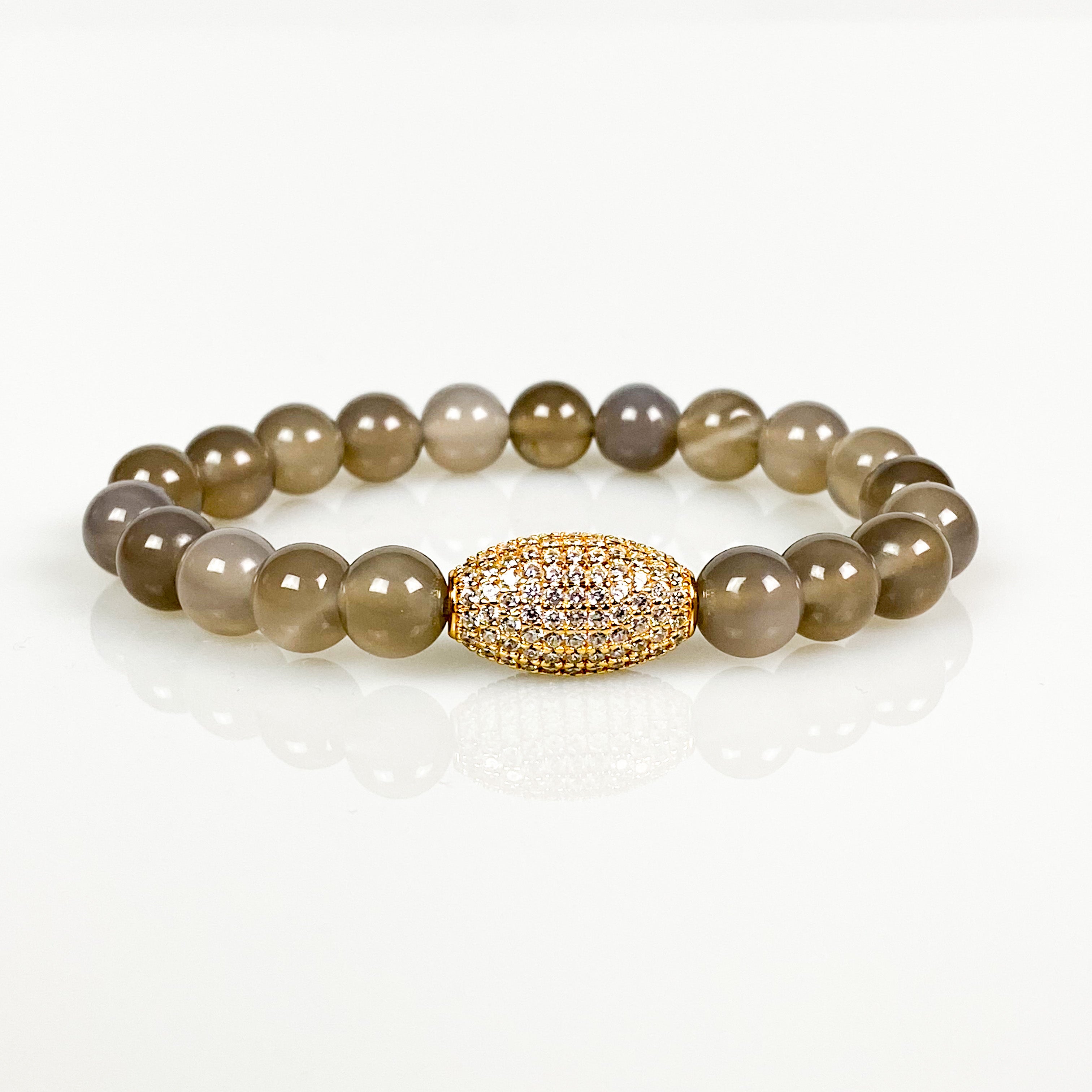 BARREL ON GRAY AGATE