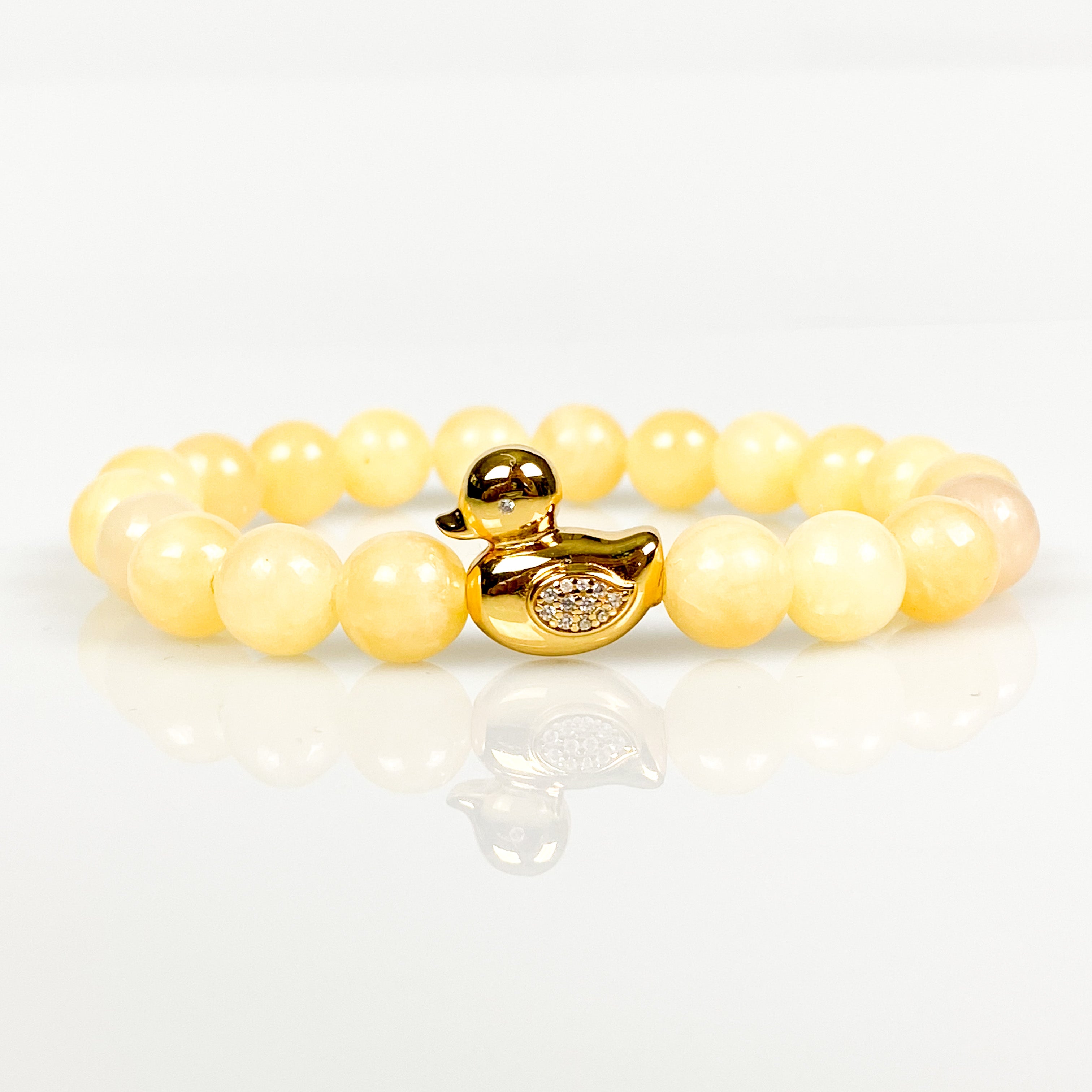 DUCK ON HONEY ONYX ELASTIC BRACELET