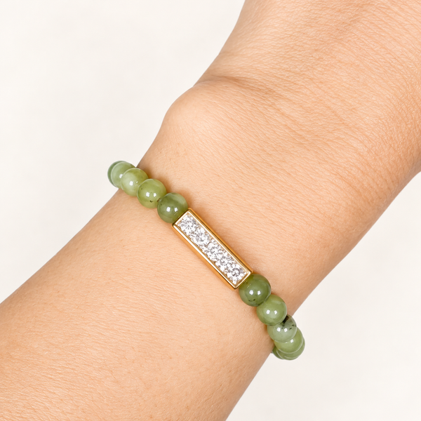 MINI PRINCESS BAR ON PREHNITE BRACELET
