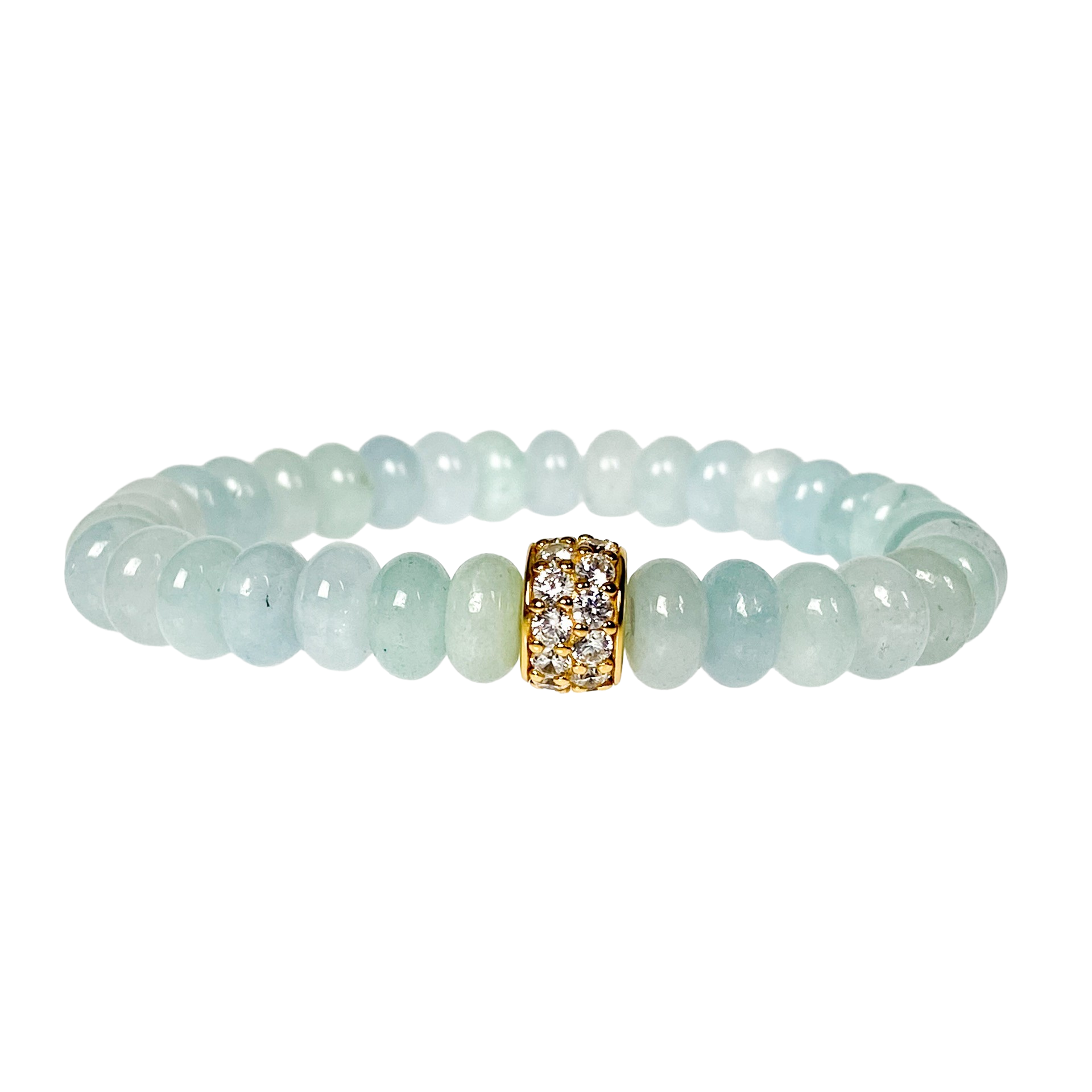 RONDELLE ON SKY BLUE ELASTIC BRACELET