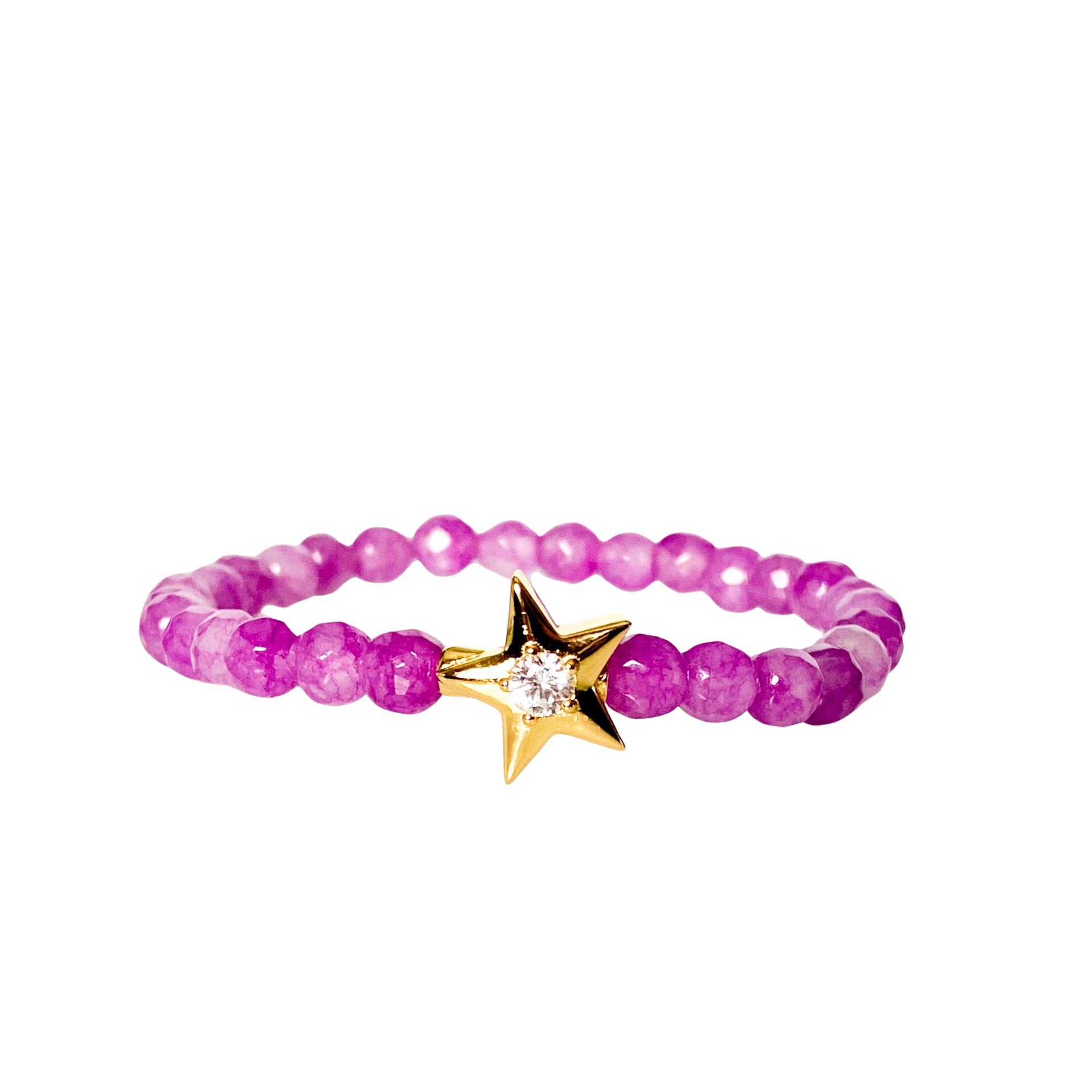 STAR ON ROSE VIOLET ELASTIC BRACELET