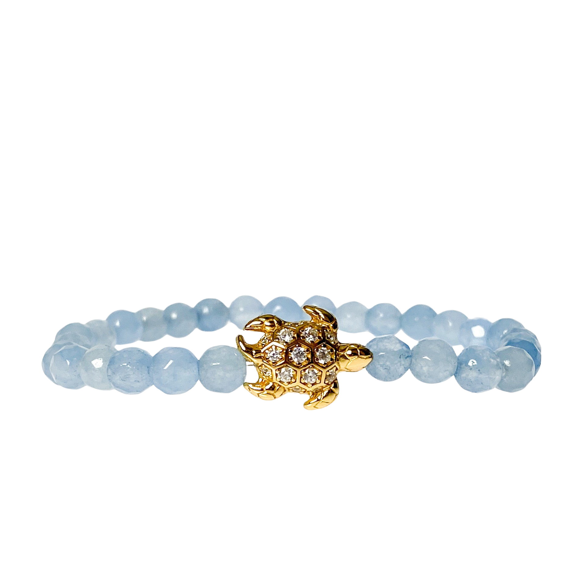 TURTLE ON COOL WATER ELASTIC BRACELET