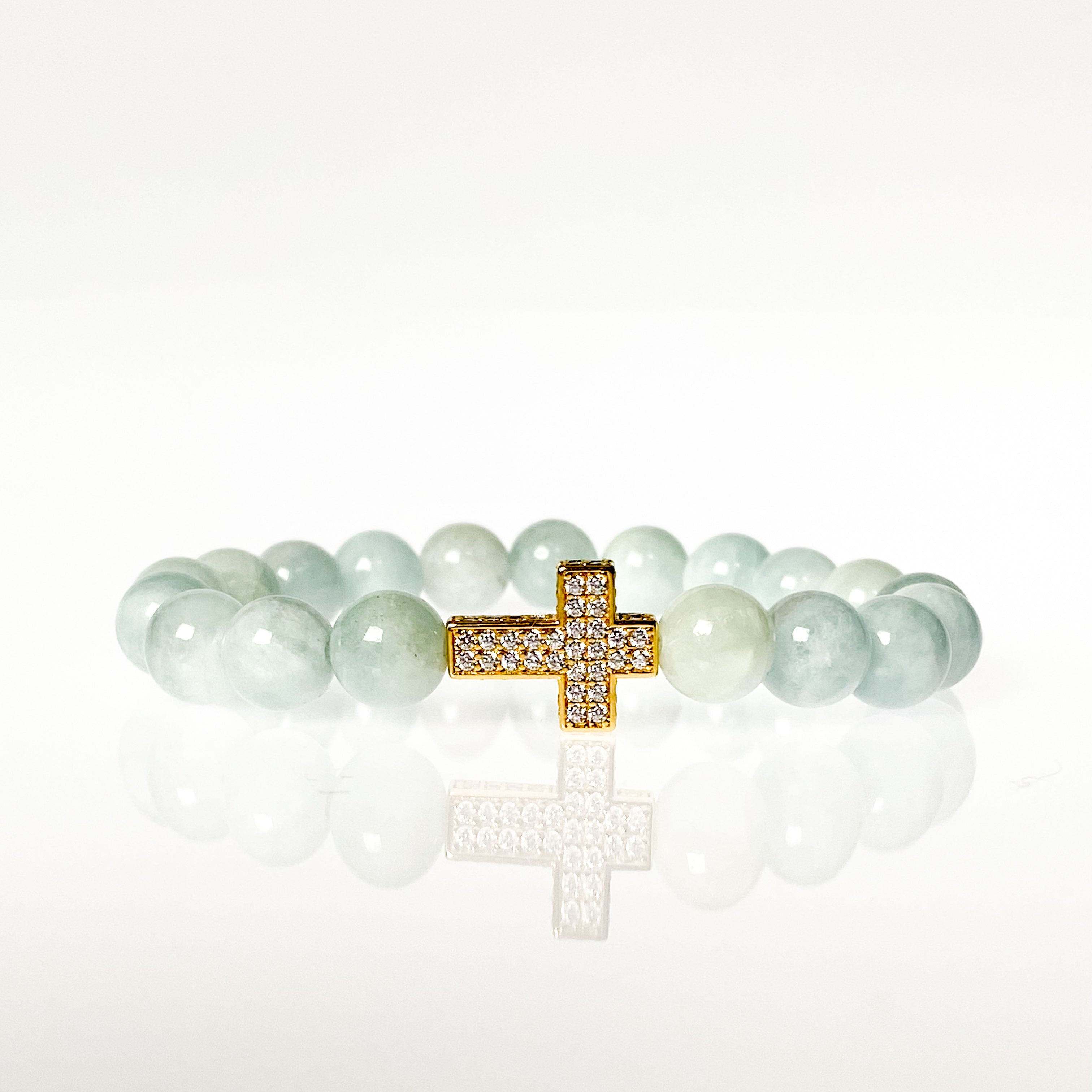 Cross on Aquamarine