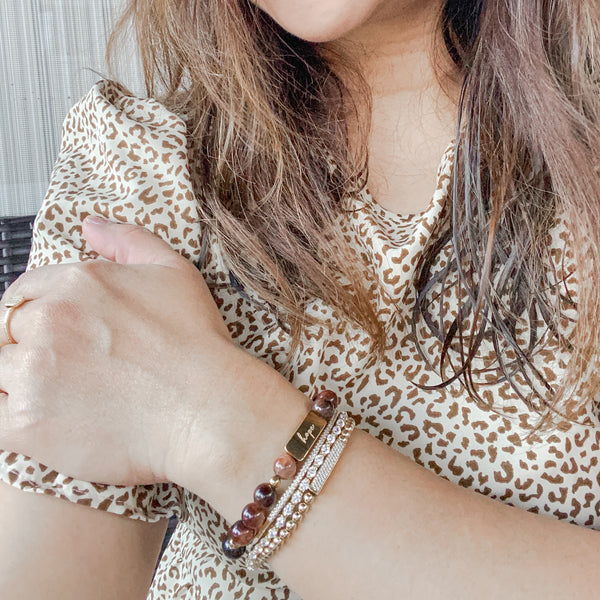 HOPE ON TIGER EYE ELASTIC BRACELET