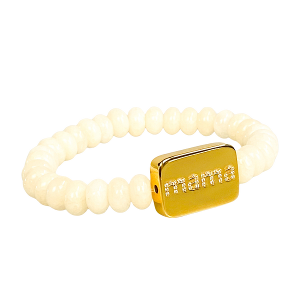 MAMA ON FIRST LADY JADE ELASTIC BRACELET