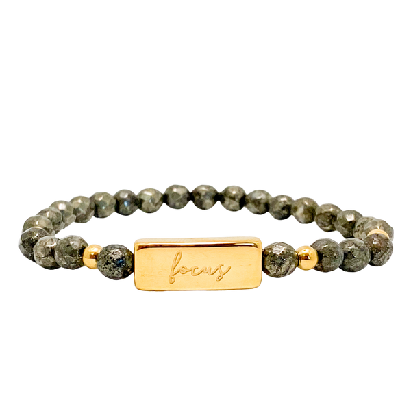 FOCUS ON PYRITE ELASTIC BRACELET