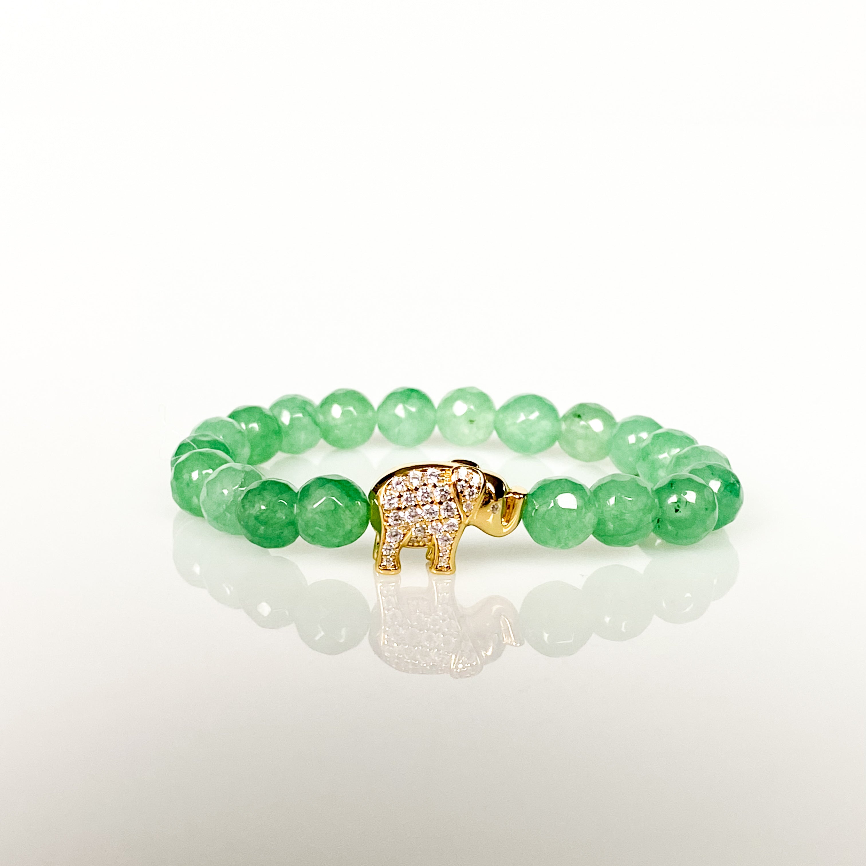 Elephant on green aventurine