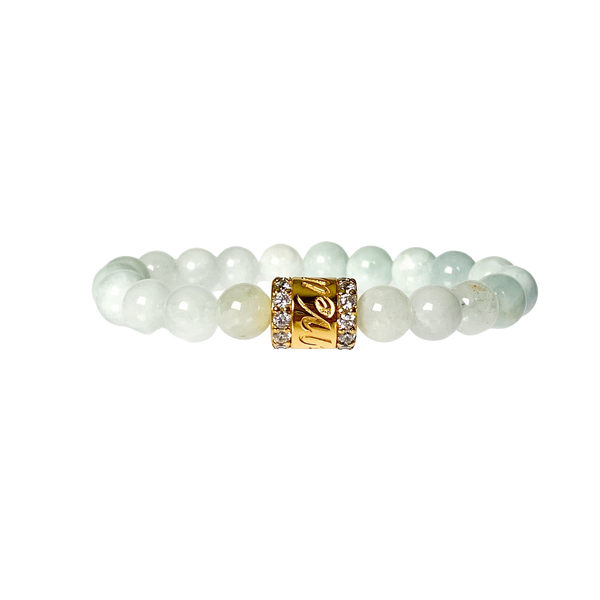 ALL IS WELL ON AQUAMARINE ELASTIC BRACELET