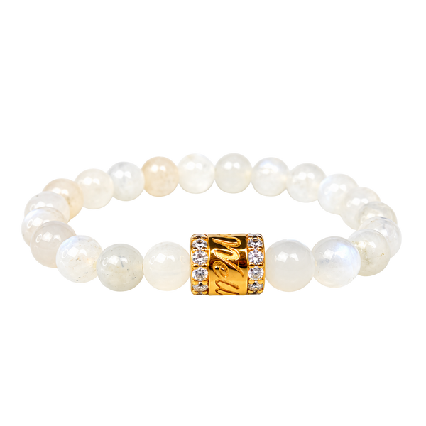 ALL IS WELL ON WHITE MOONSTONE BRACELET