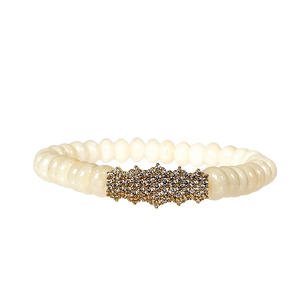 CLUSTER BAR ON FIRST LADY JADE ELASTIC BRACELET