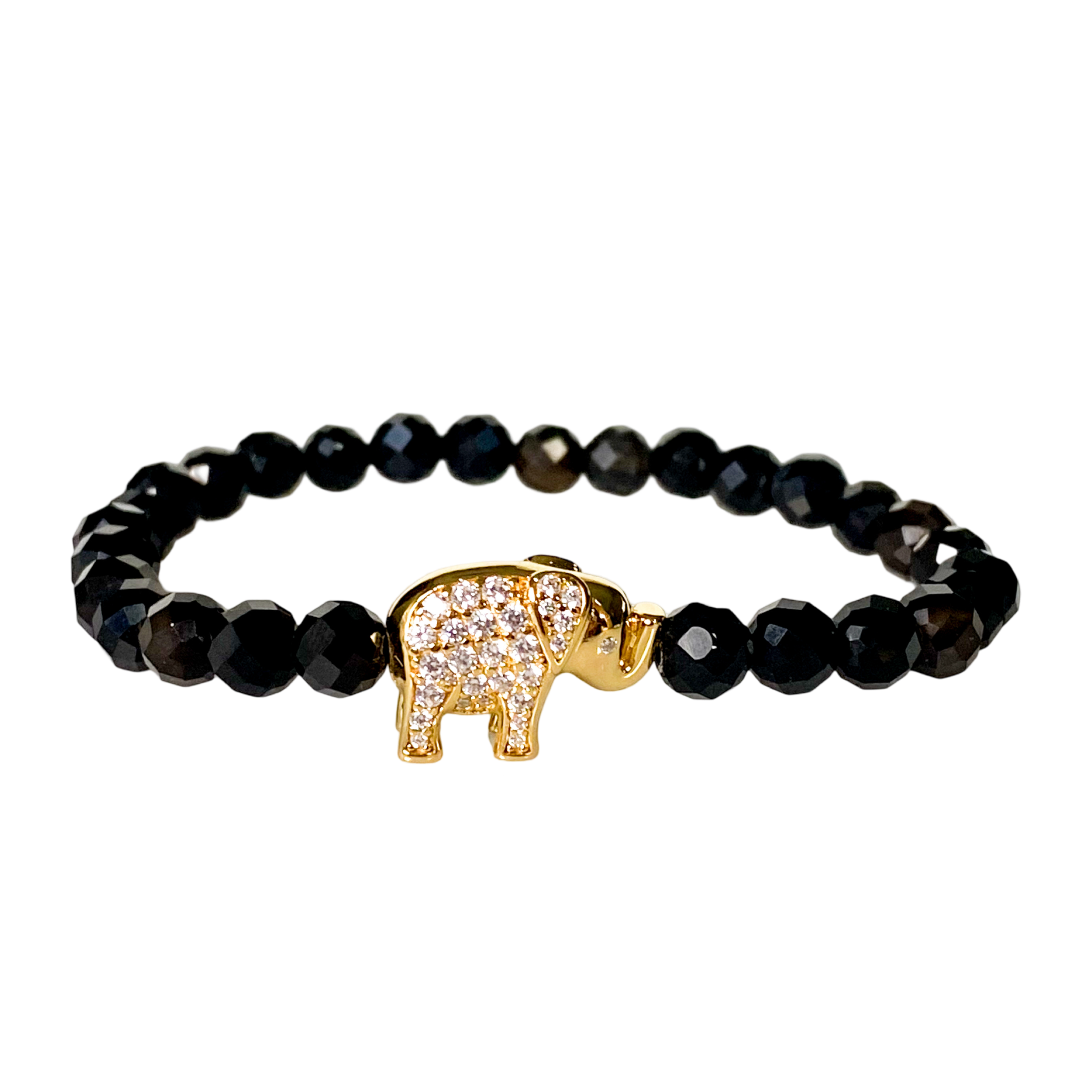 Elephant on black onyx