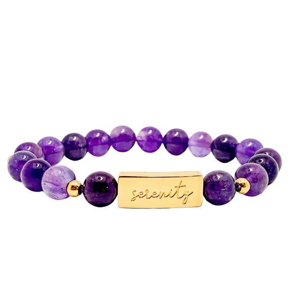 SERENITY ON AMETHYST ELASTIC BRACELET
