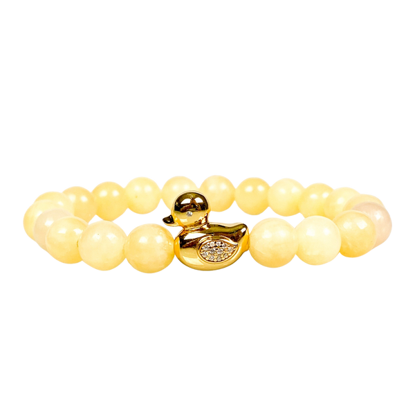 DUCK ON HONEY ONYX ELASTIC BRACELET