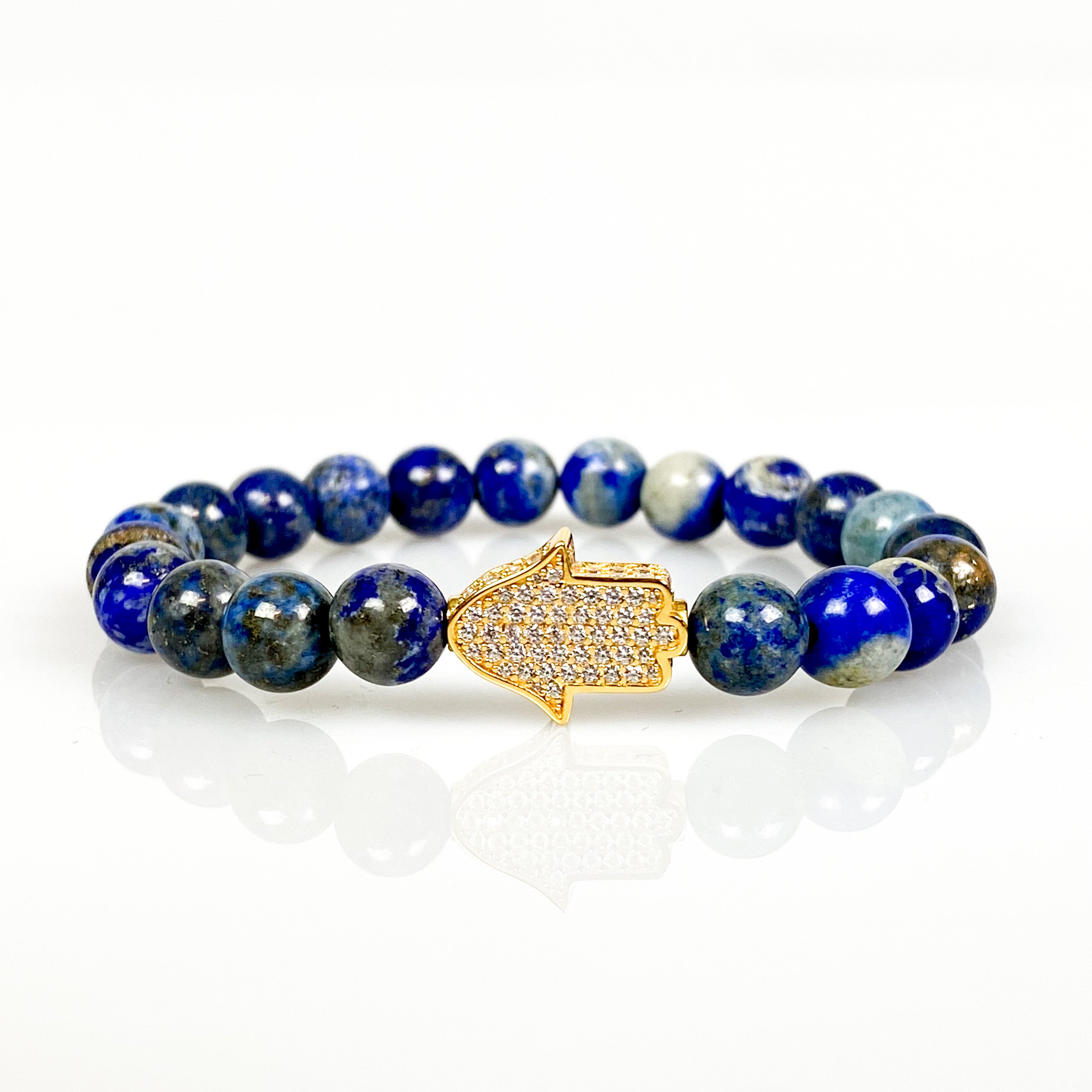 Hamsa on Lapis Lazuli