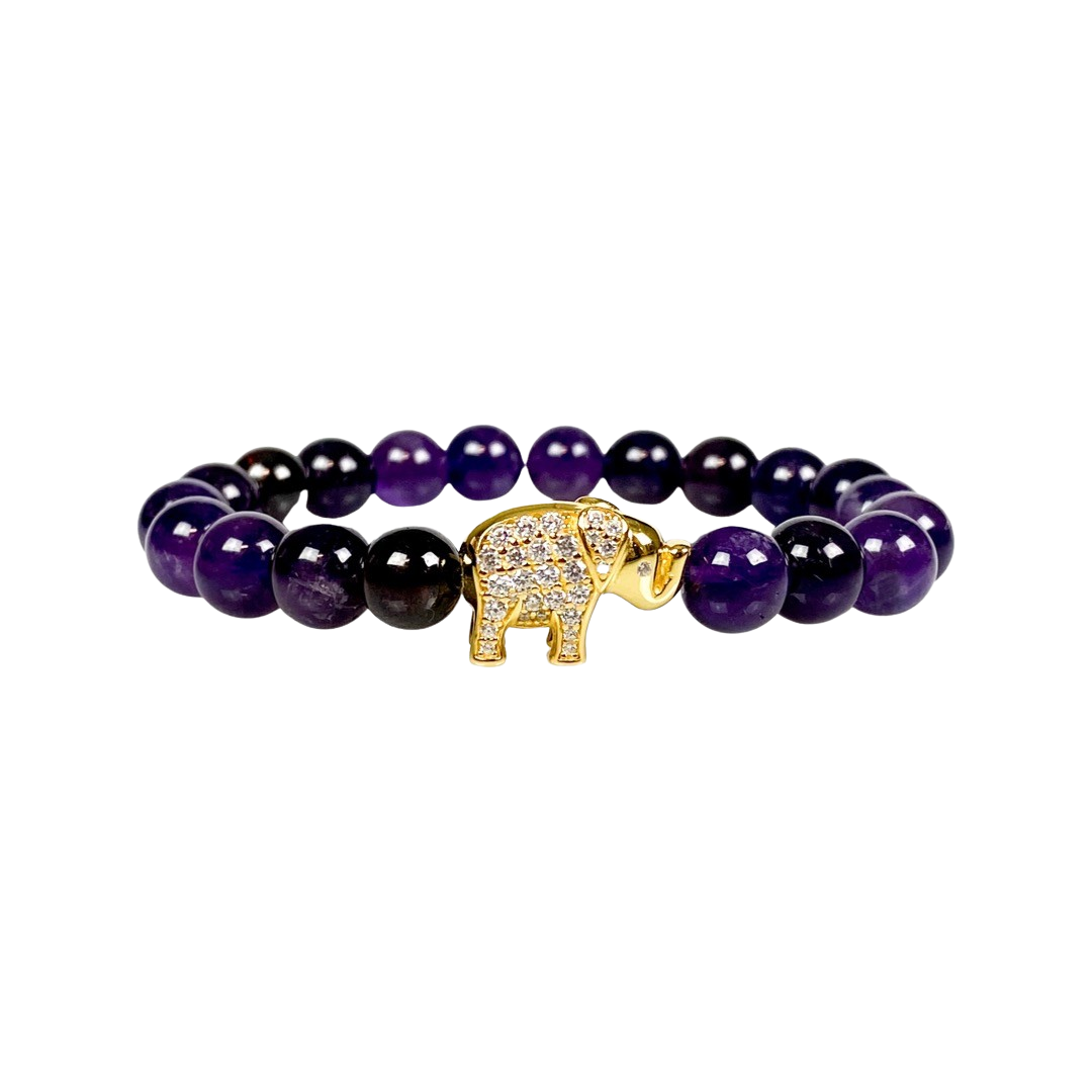 Elephant on Amethyst