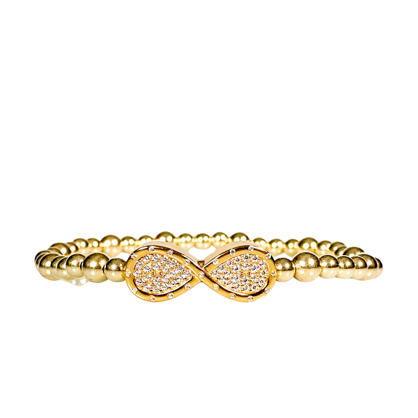 Infinity on Gold Filled Beads