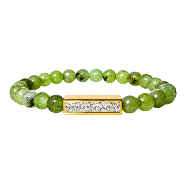 MINI PRINCESS BAR ON PREHNITE BRACELET