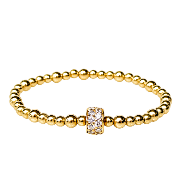 RONDELLE ON GOLD FILLED BEAD BRACELET